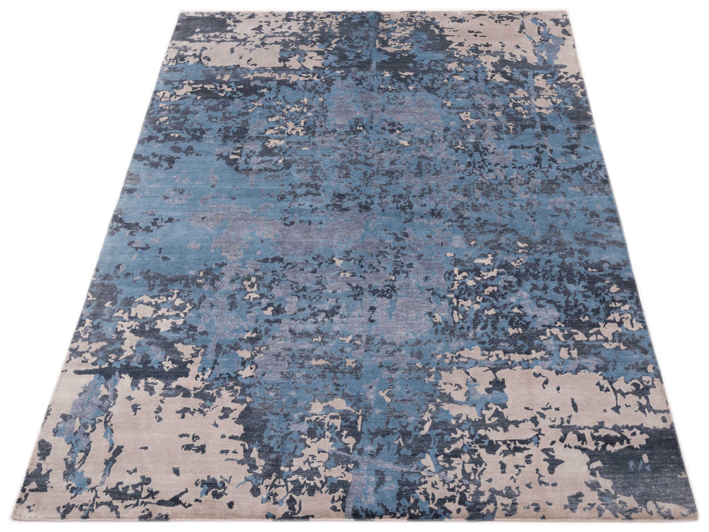 Tibetino 127454 Blue Gray 9x12.2 Hand Knotted Rug