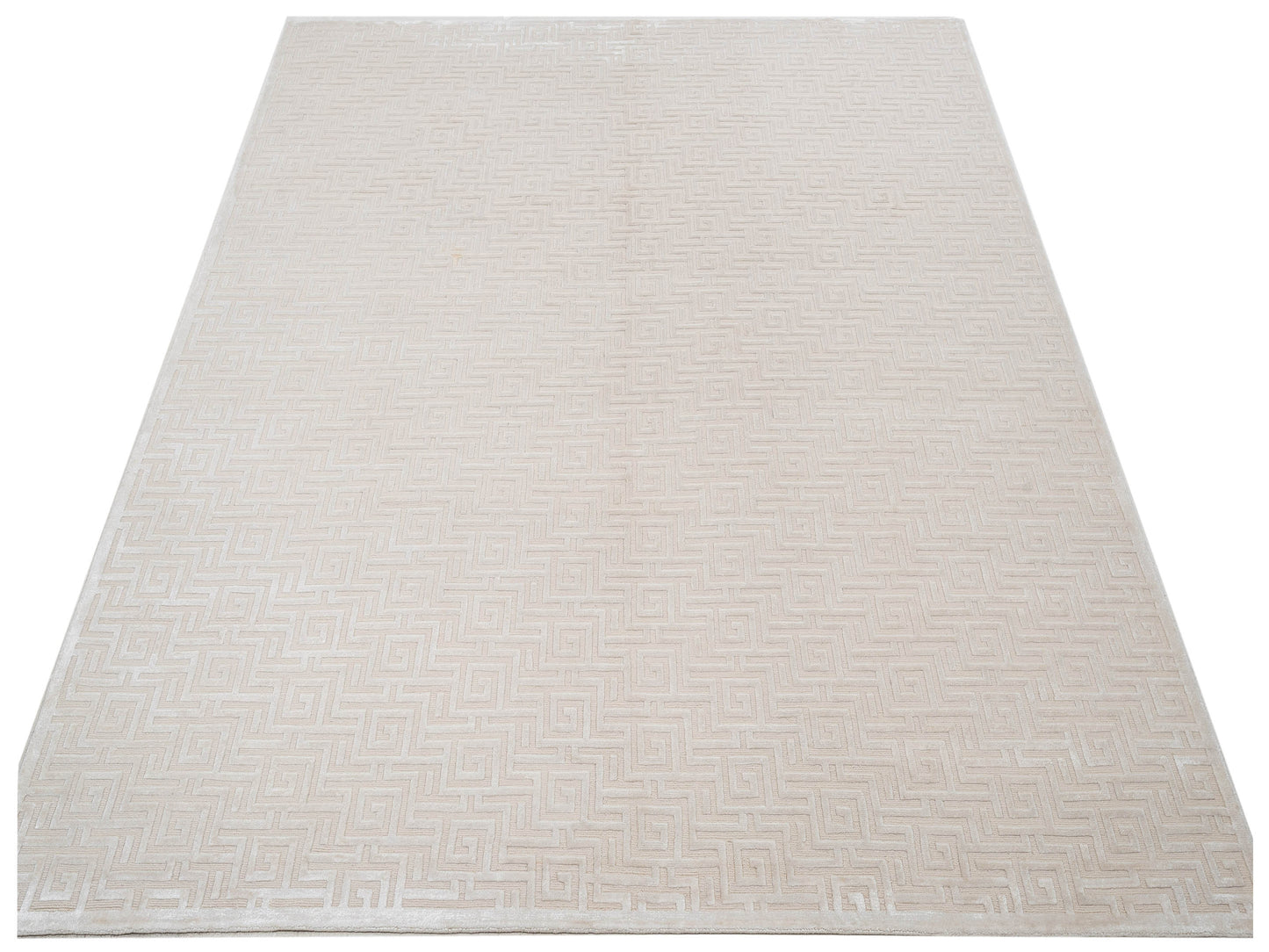 Tibetino 127486 Beige Ivory 8.1x9.10 Hand Knotted Rug