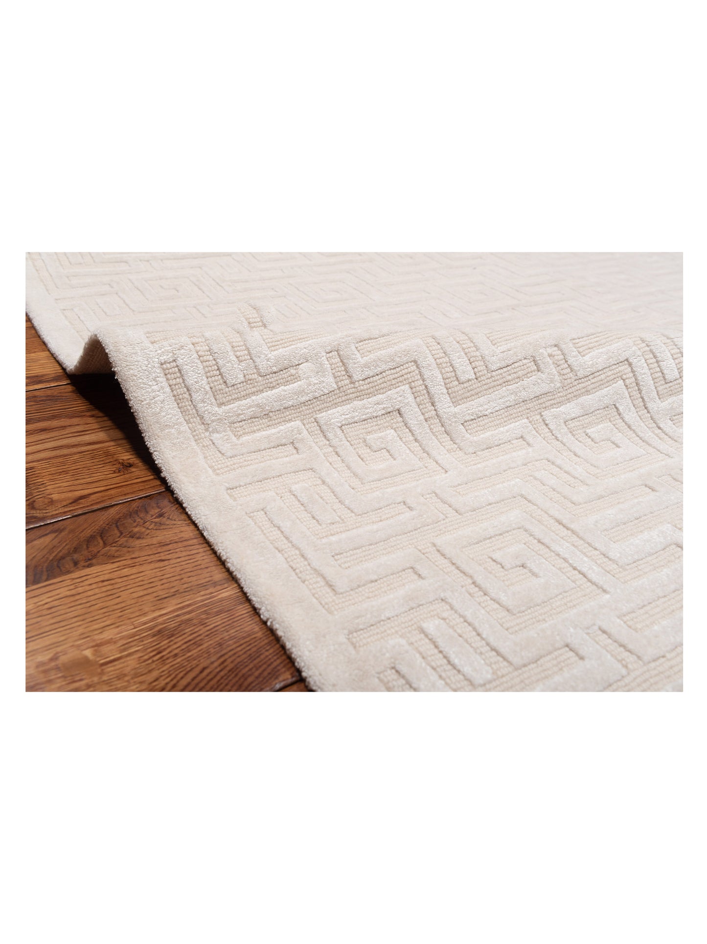 Tibetino 127486 Beige Ivory 8.1x9.10 Hand Knotted Rug