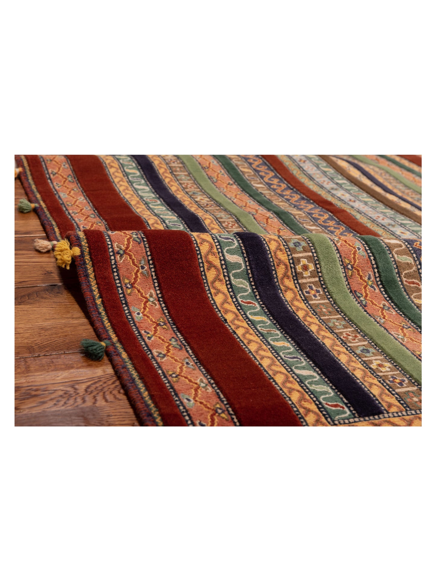 Shawl 127558 Multi 4x5.9 Hand Knotted Rug