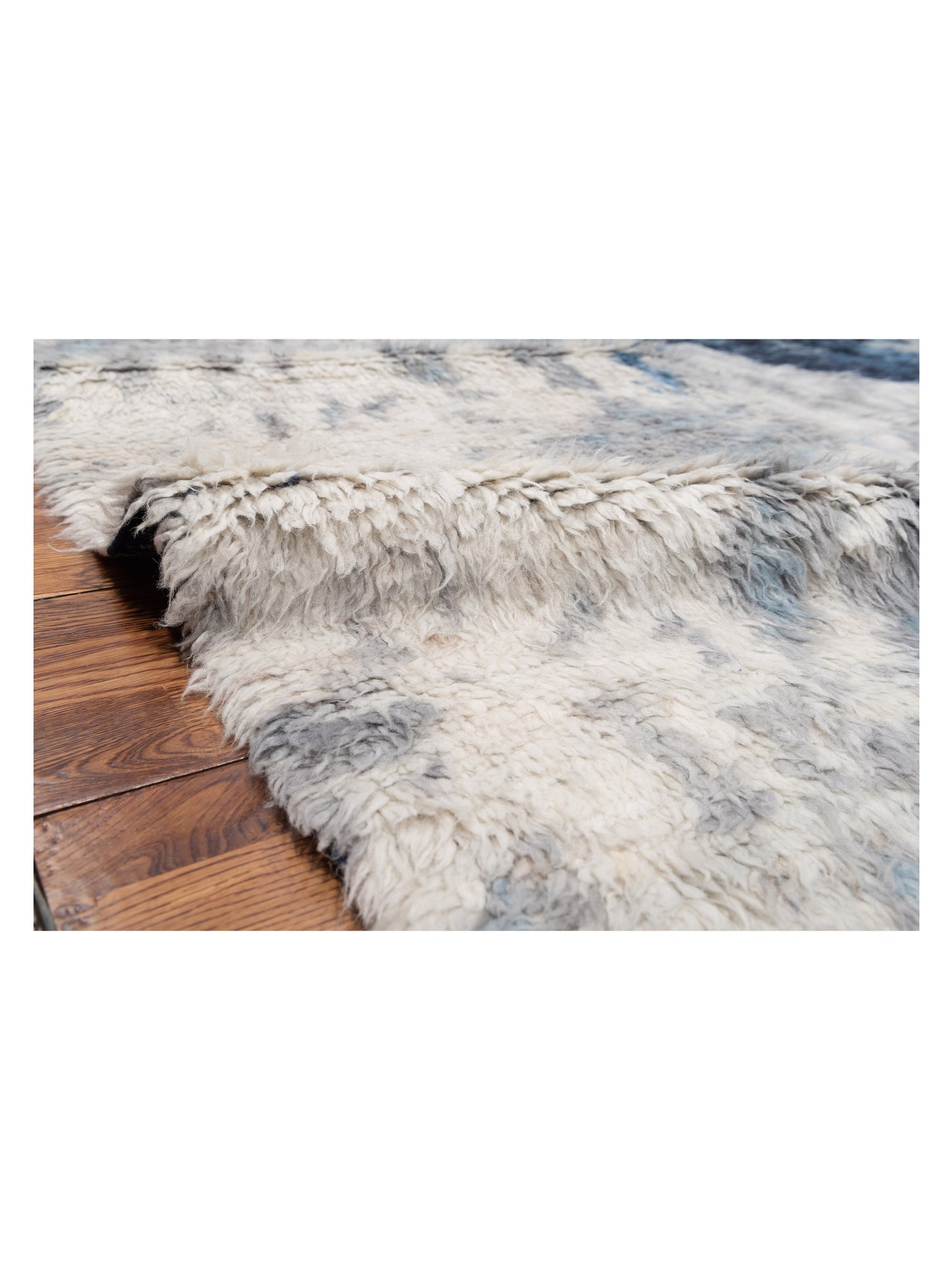 Atlas Myra Ivory Dark Blue 8.3x10.2 Hand Knotted Rug
