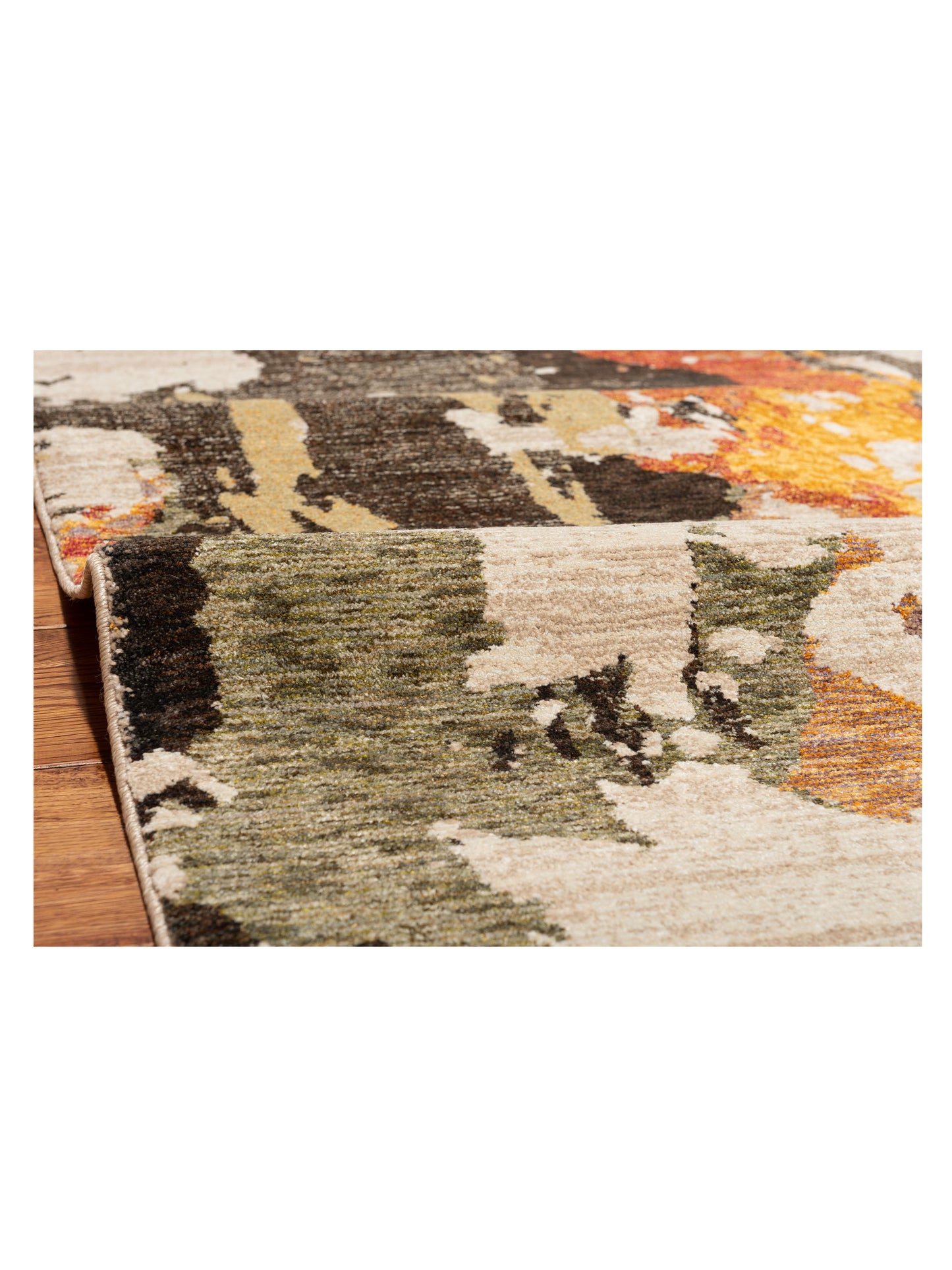 Alara 127609 Ivory Green 6.7x9.6 Machine Made Rug