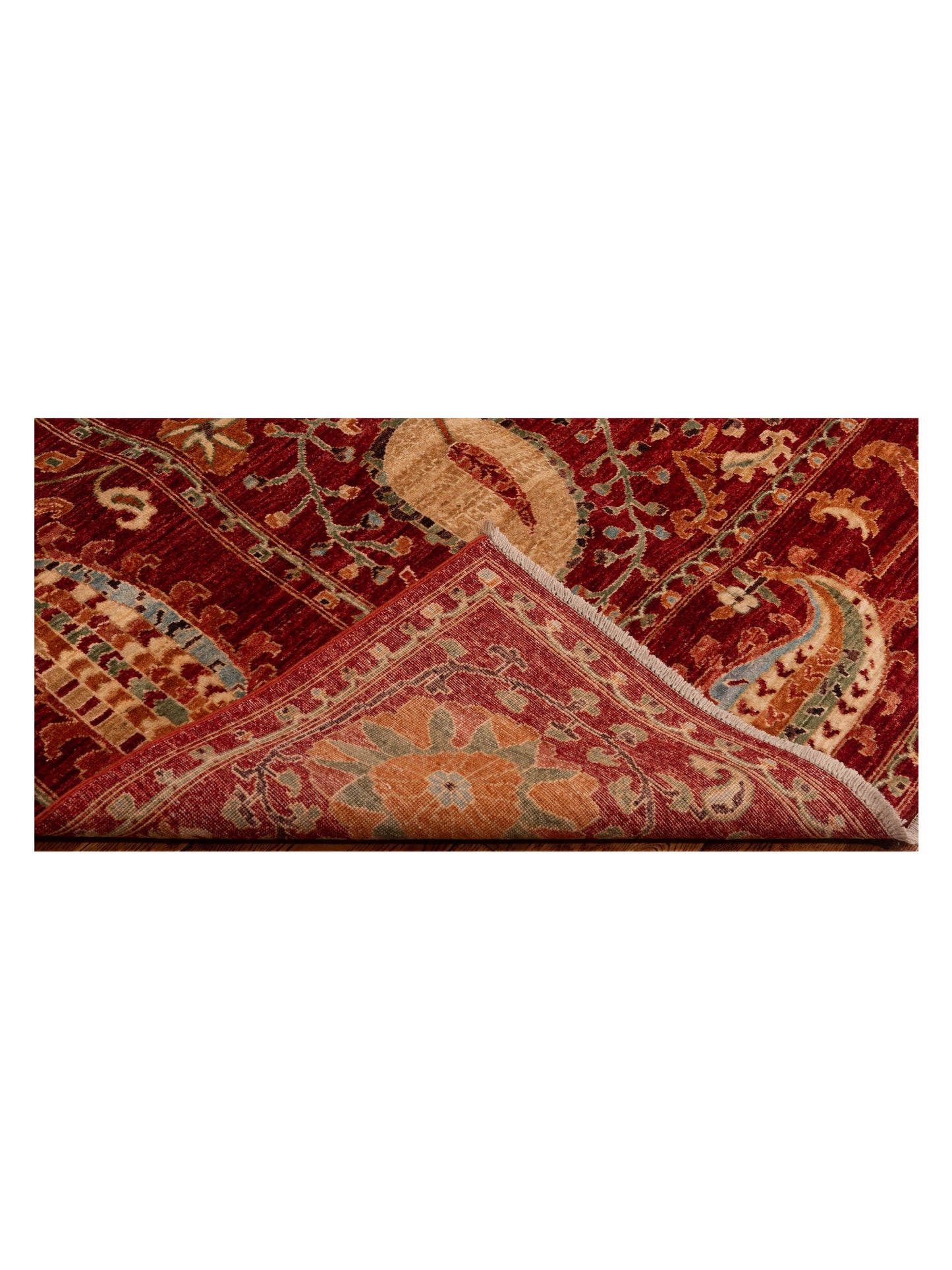 Akcha 127685 Red 6.8x7.10 Hand Knotted Rug