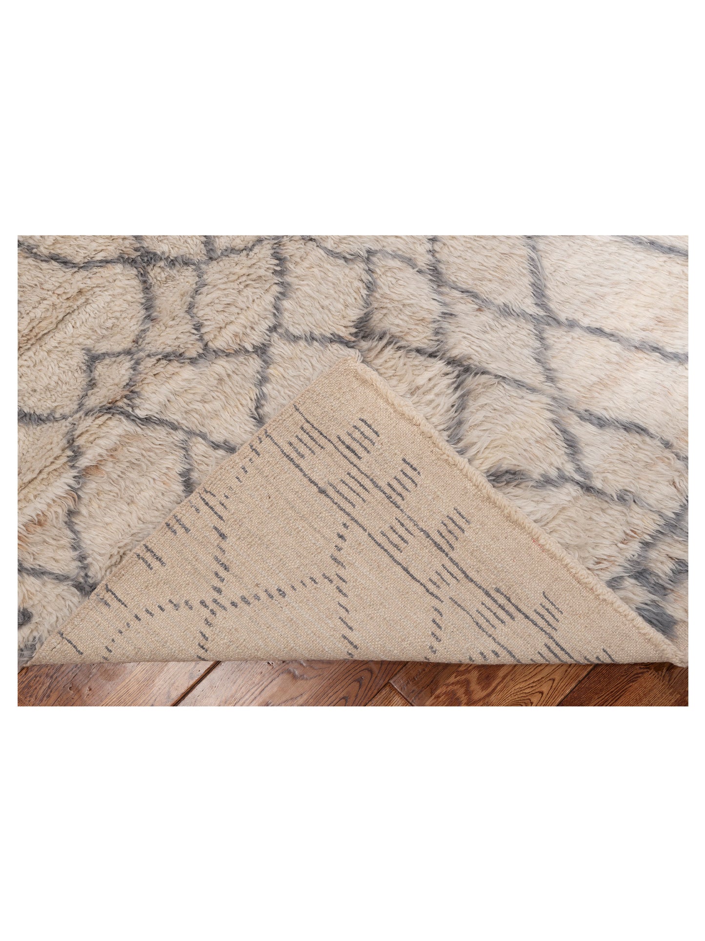Berber Efes Ivory Gray 8.5x10.8 Hand Knotted Rug