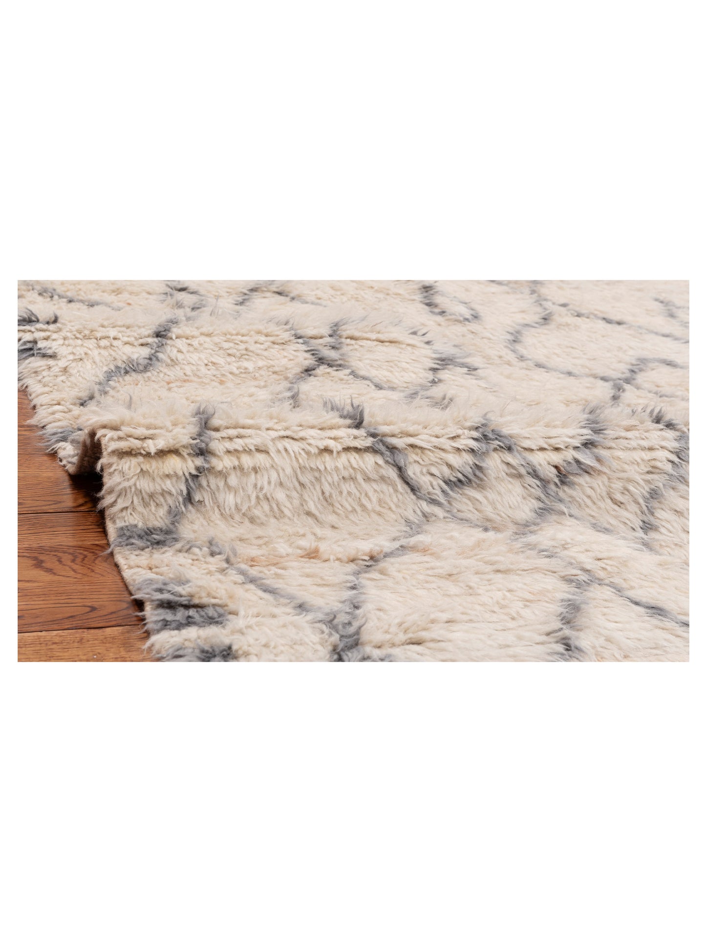 Berber Efes Ivory Gray 8.5x10.8 Hand Knotted Rug