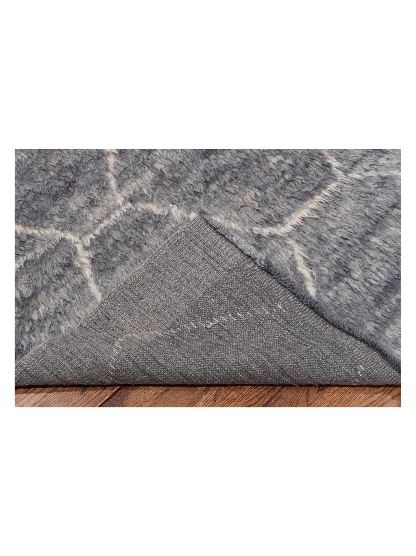 Berber Efes Gray Ivory 8.10x11.9 Hand Knotted Rug