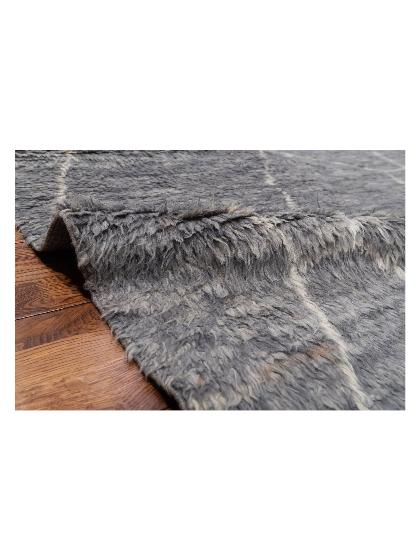 Berber Efes Gray Ivory 8.10x11.9 Hand Knotted Rug