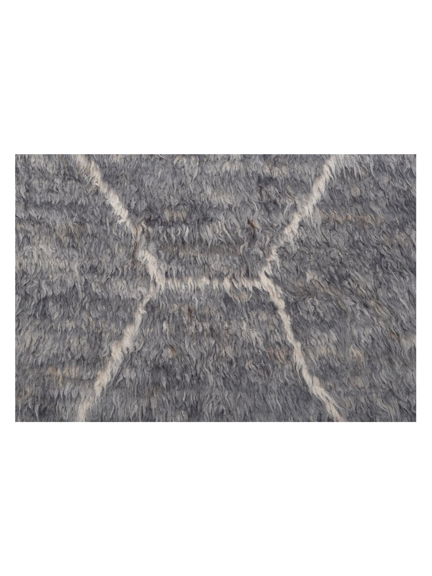Berber Efes Gray Ivory 8.10x11.9 Hand Knotted Rug