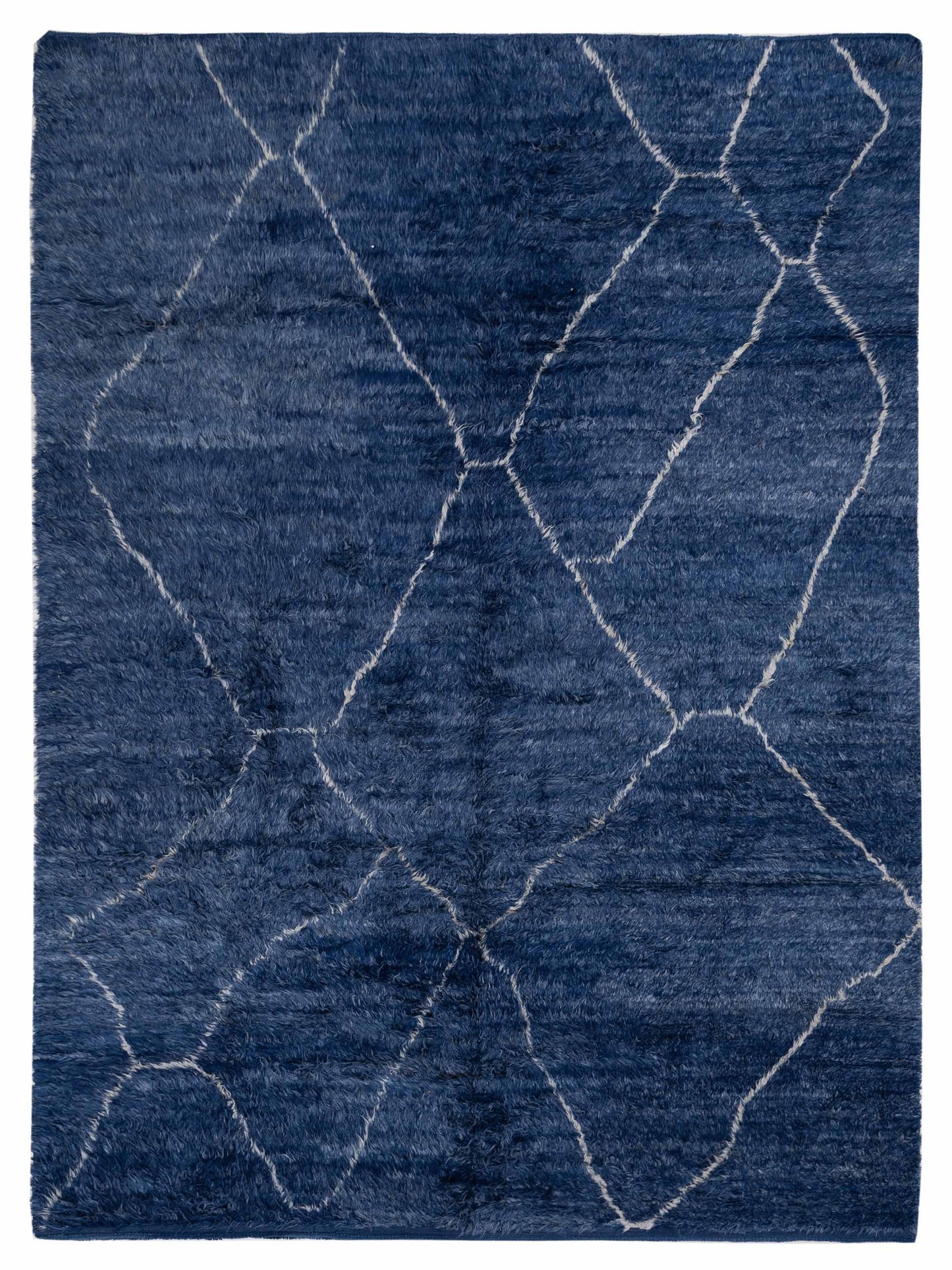 Pasha Berber Dark Blue Ivory Traditional