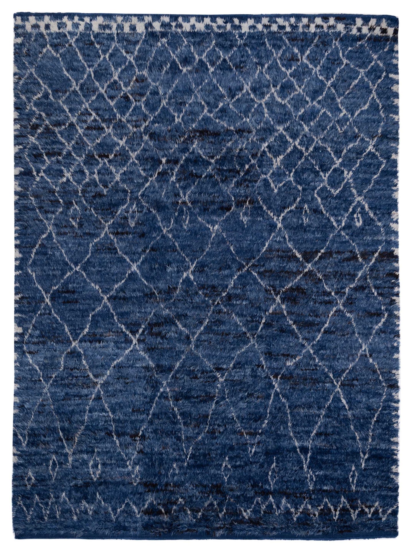 Pasha Berber Dark Blue Silver Contemporary