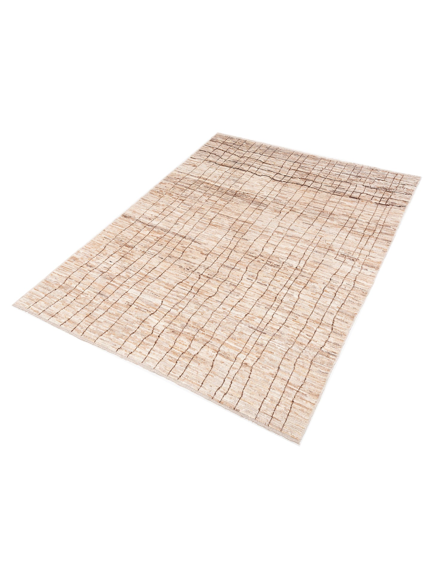 Berber Demre Natural Dark Brown 9.3x12.6 Hand Knotted Rug