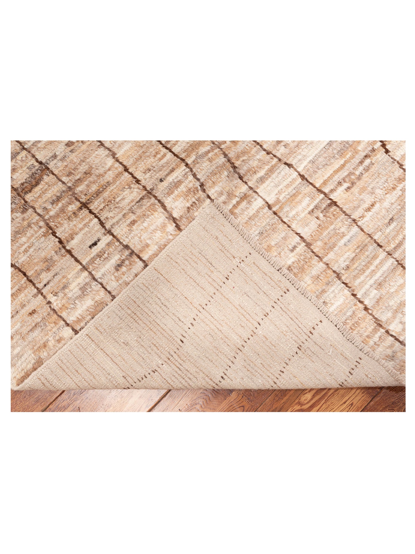 Berber Demre Natural Dark Brown 9.3x12.6 Hand Knotted Rug