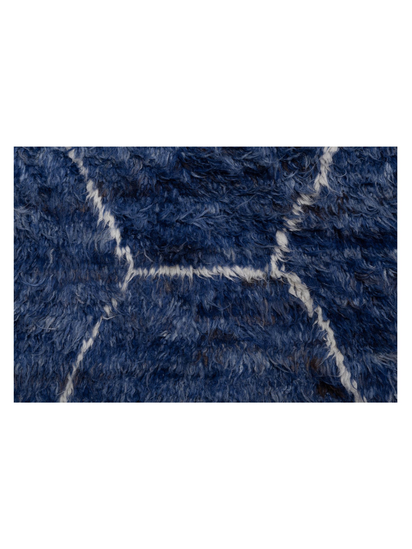 Berber Efes Dark Blue Ivory 10.4x14.2 Hand Knotted Rug