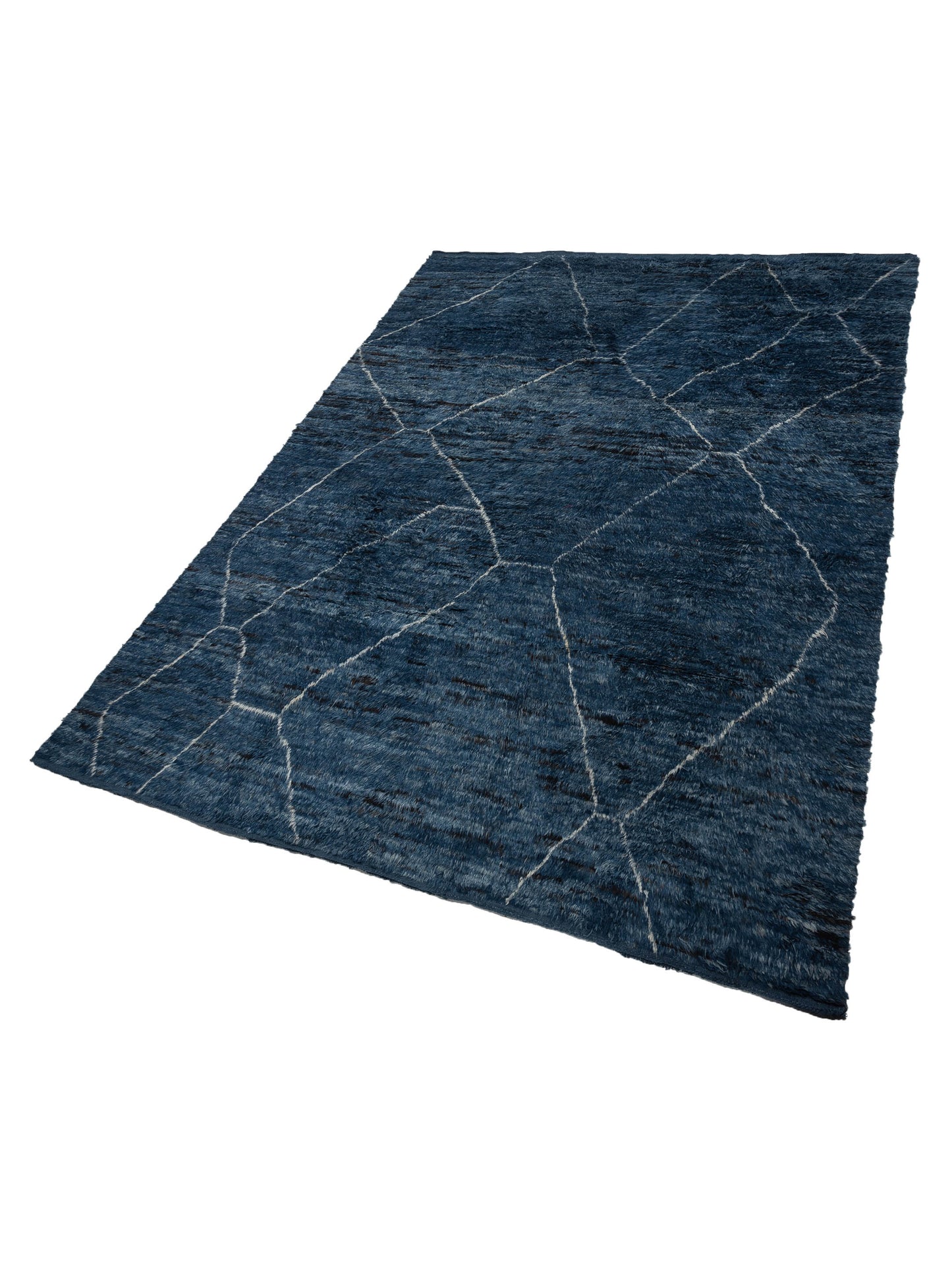 Berber Efes Indigo Ivory 11.6x15.11 Hand Knotted Rug