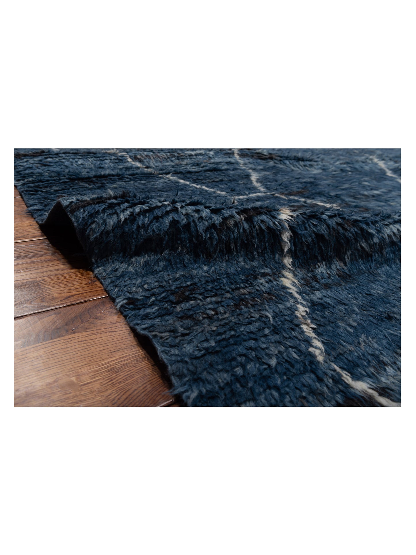 Berber Efes Indigo Ivory 11.6x15.11 Hand Knotted Rug