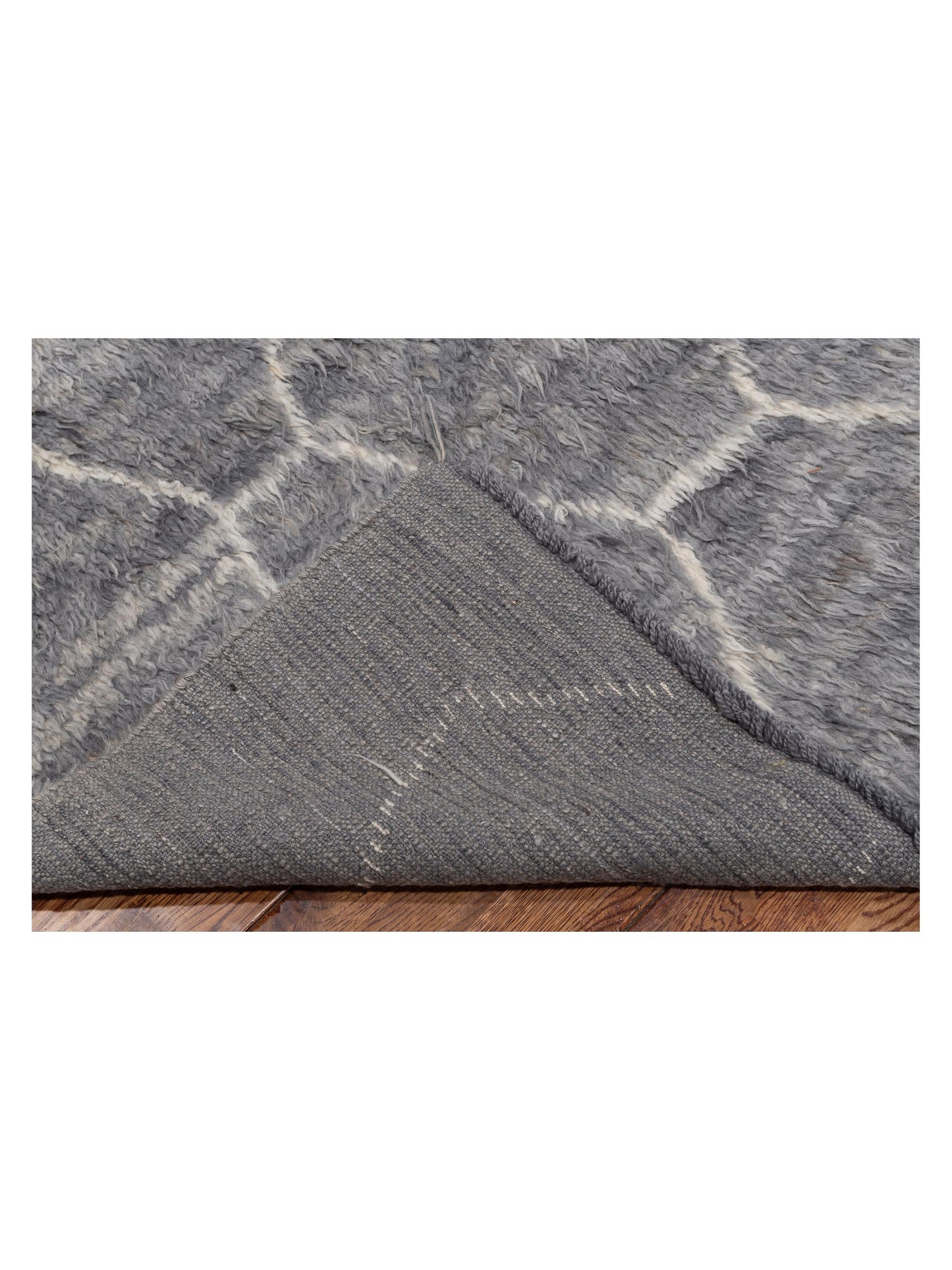 Berber Efes Gray Ivory 8.10x11.9 Hand Knotted Rug