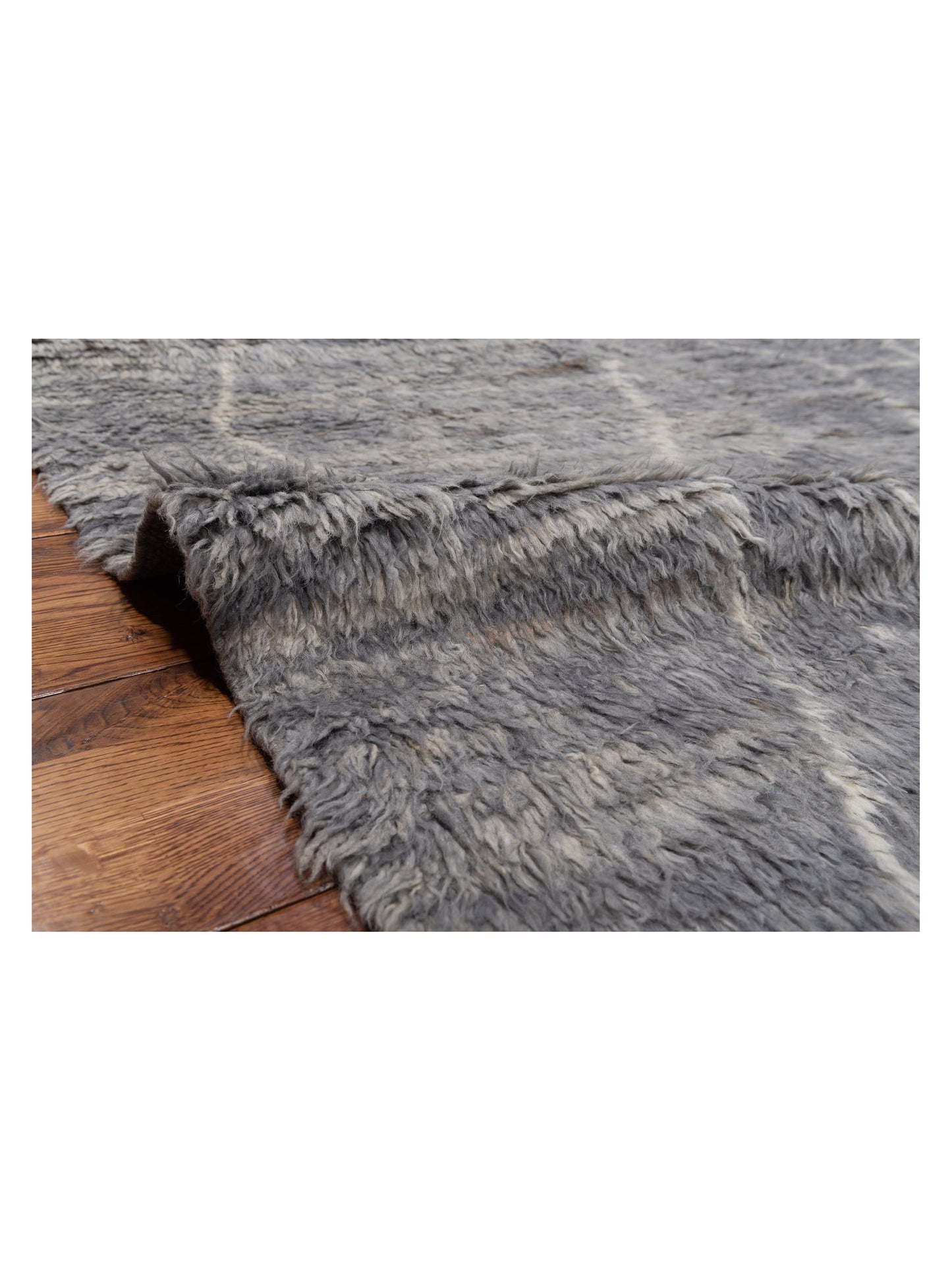 Berber Efes Gray Ivory 8.10x11.9 Hand Knotted Rug