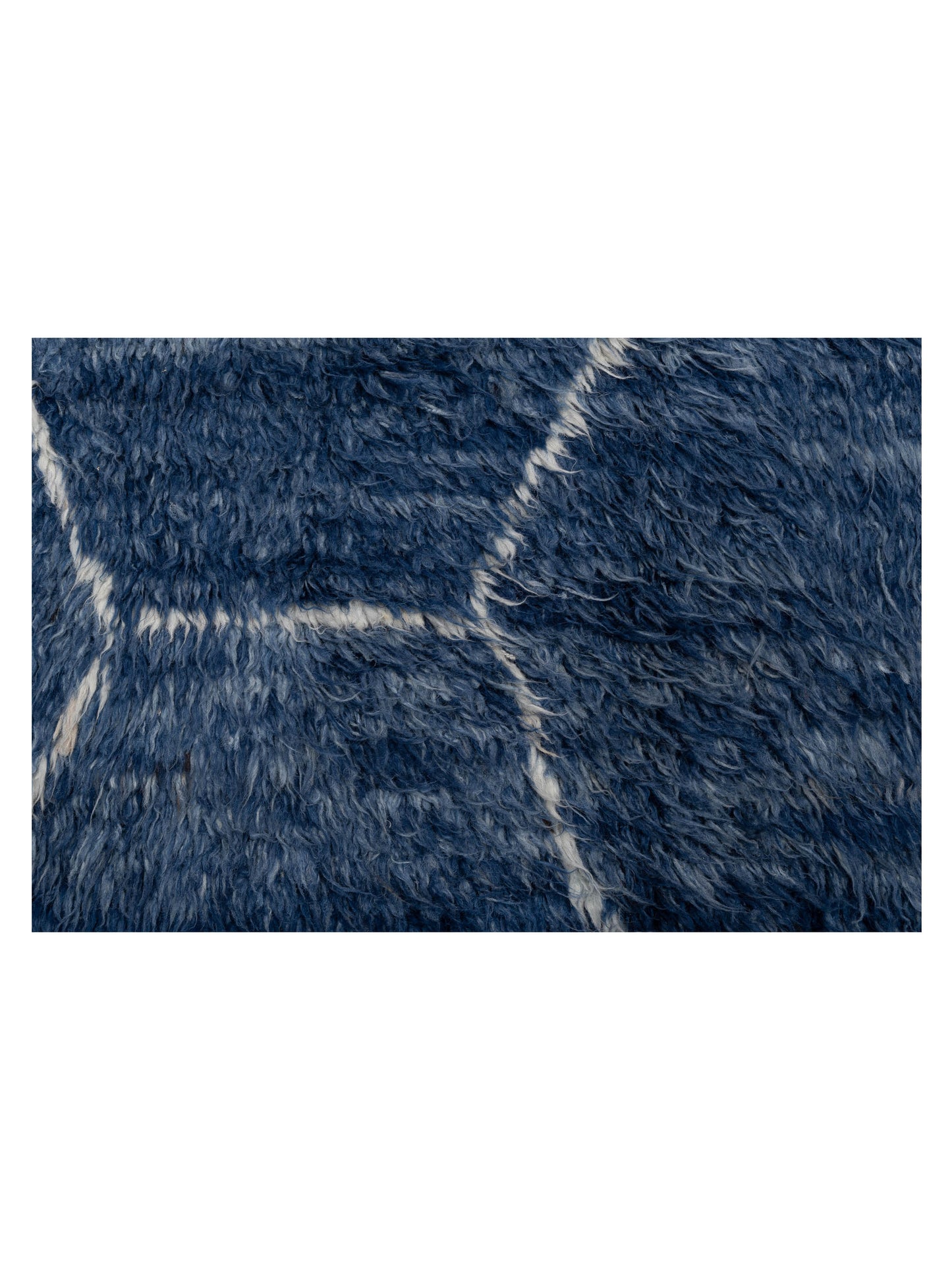 Berber Efes Indigo Ivory 11.8x16.2 Hand Knotted Rug