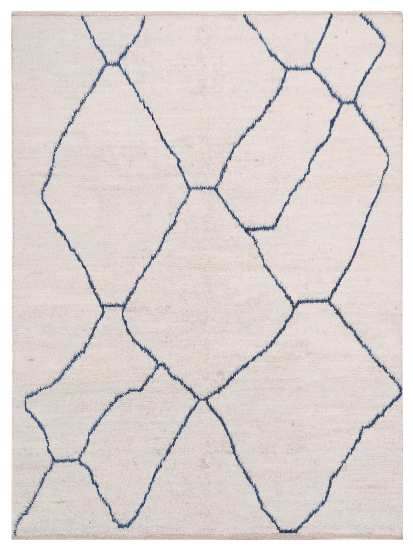 Pasha Berber Ivory Blue Traditional