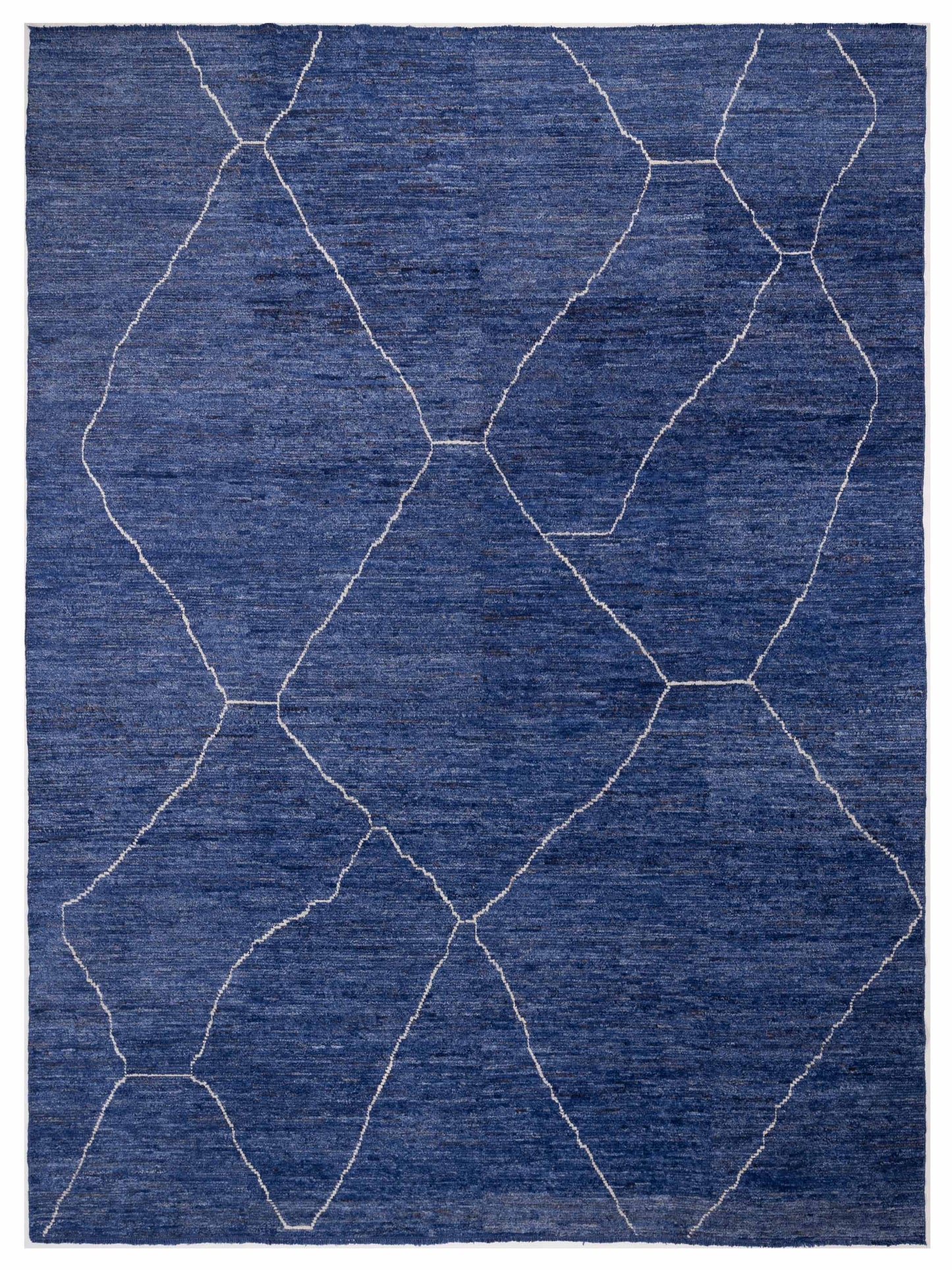 Pasha Berber Dark Blue Ivory Contemporary