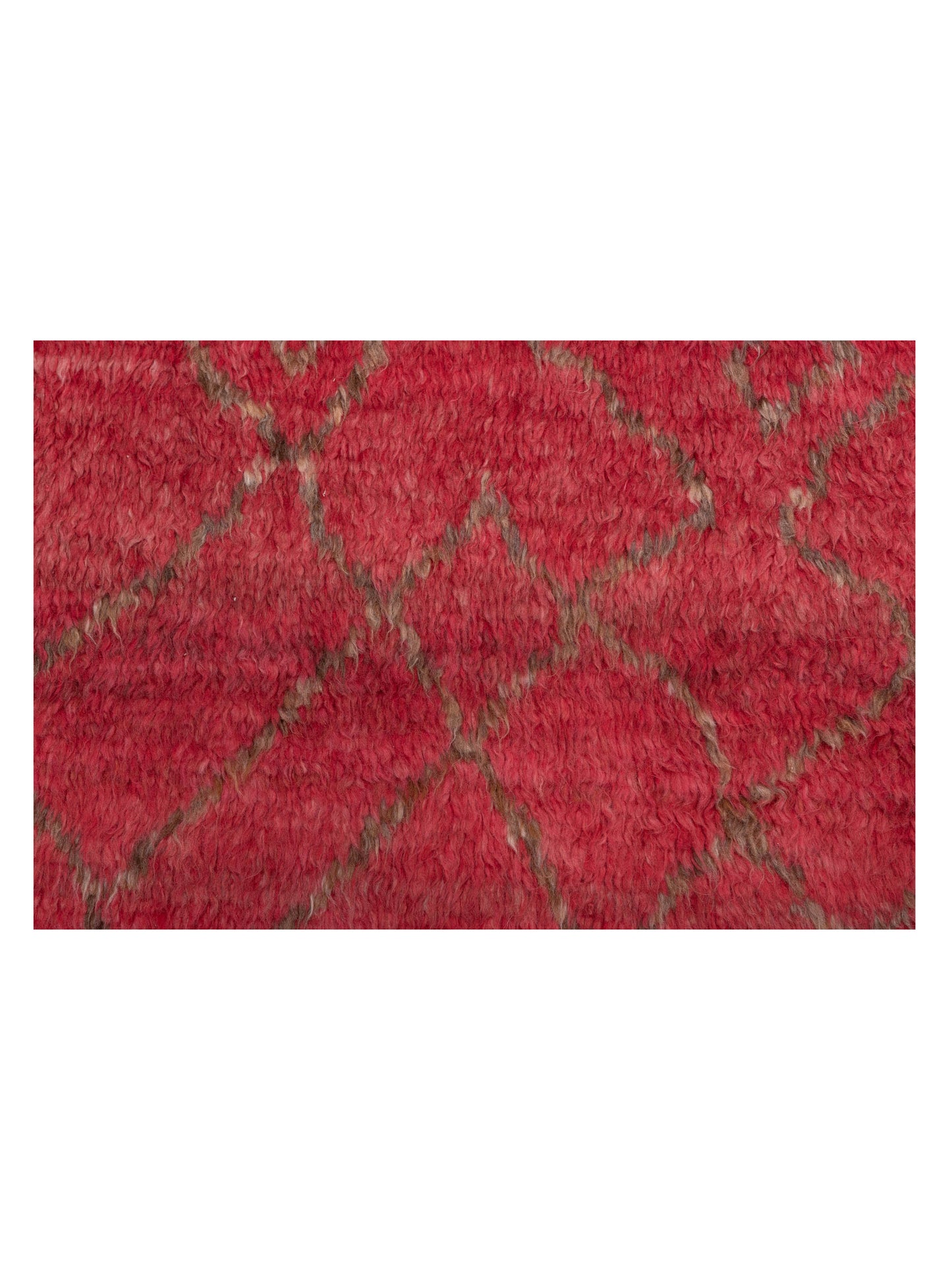 Berber Aspendos Red Brown 8x10.4 Hand Knotted Rug