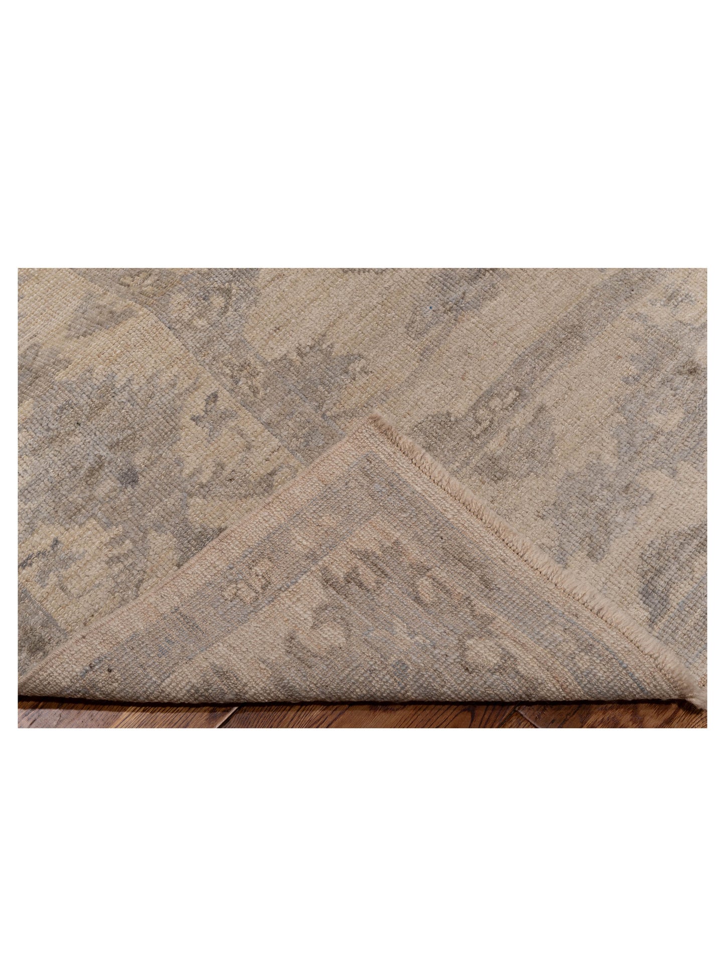 Angora Oushak 127822 Ivory Ivory 8.3x9.4 Hand Knotted Rug