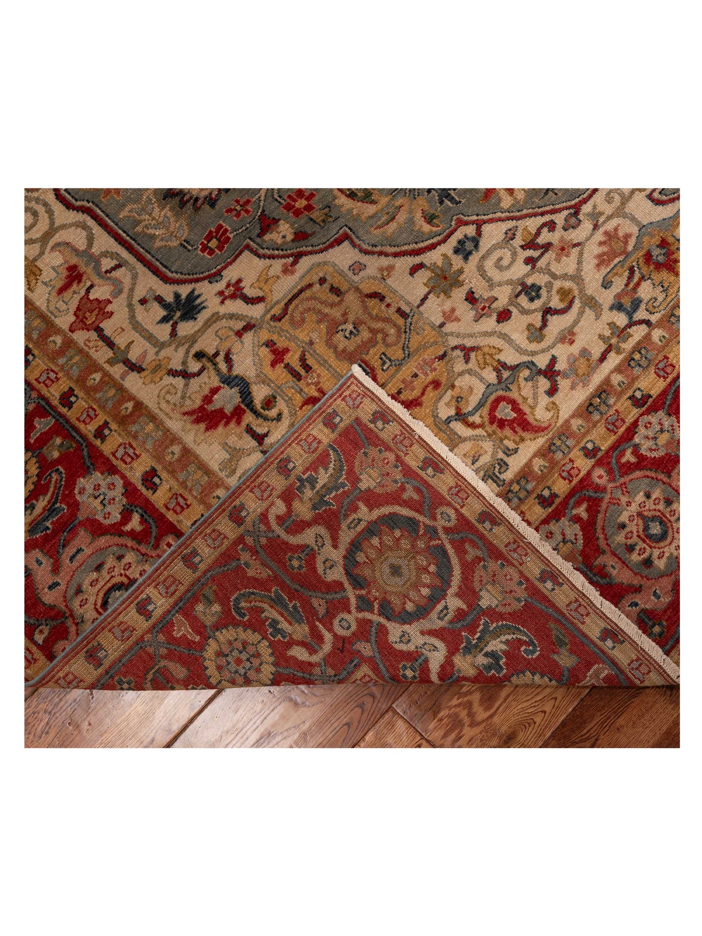 Simav 127924 Multi Red 9.3x12.1 Hand Knotted Rug