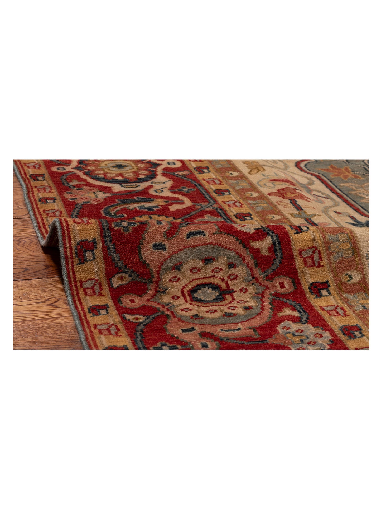 Simav 127924 Multi Red 9.3x12.1 Hand Knotted Rug