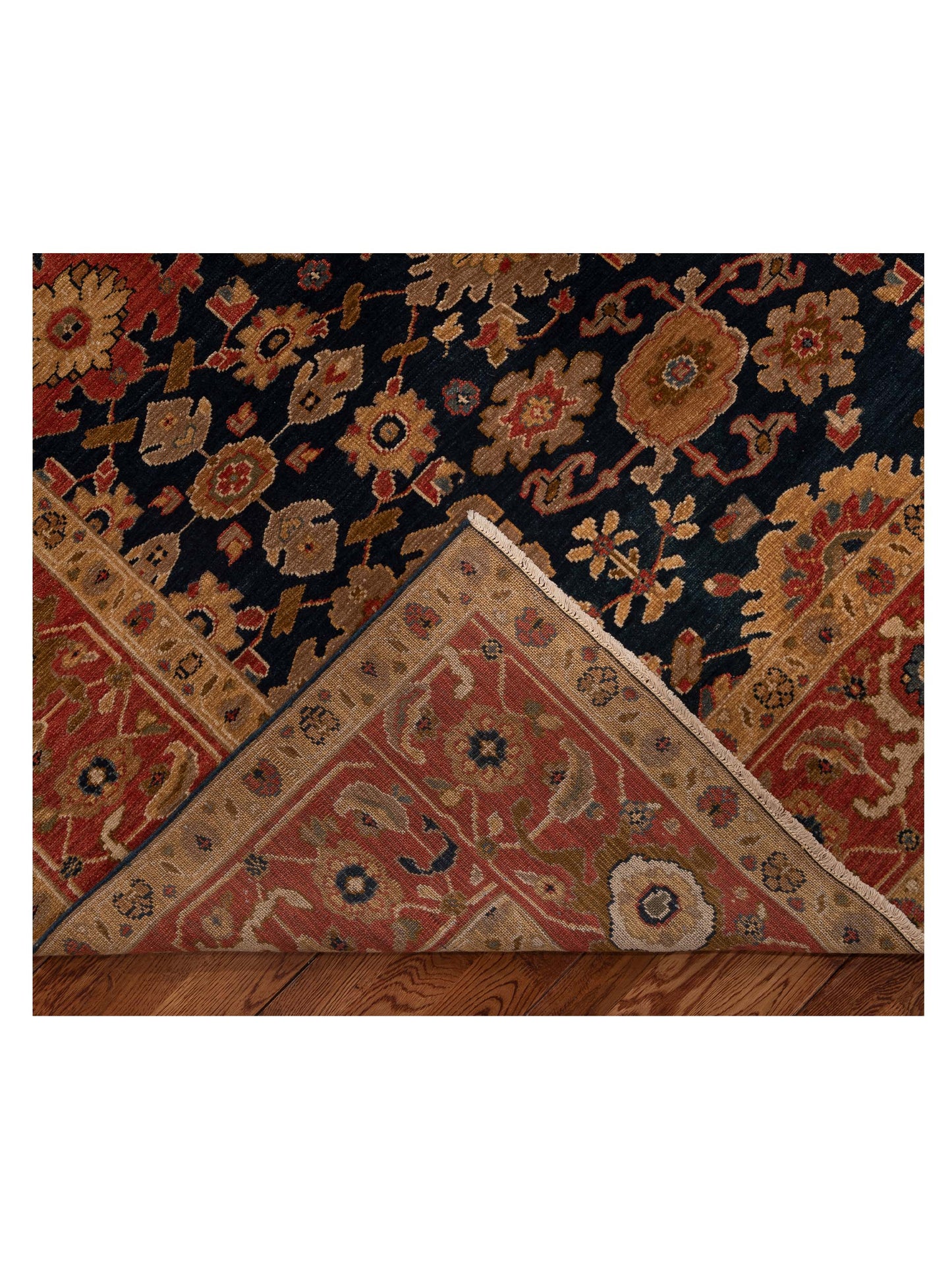Simav 127925 Blue Red 9.2x11.9 Hand Knotted Rug