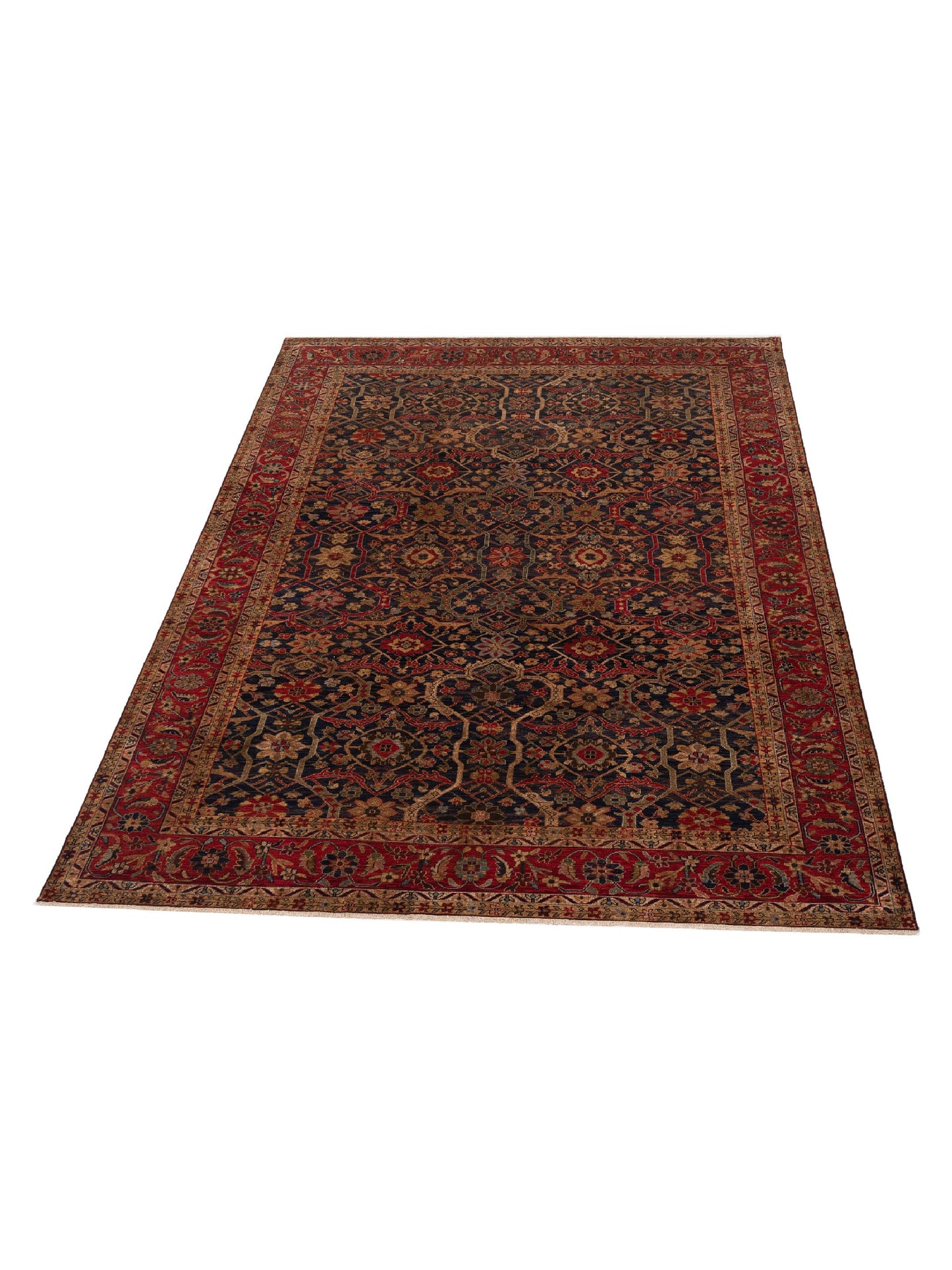 Simav 127929 Red Navy 9.4x11.10 Hand Knotted Rug