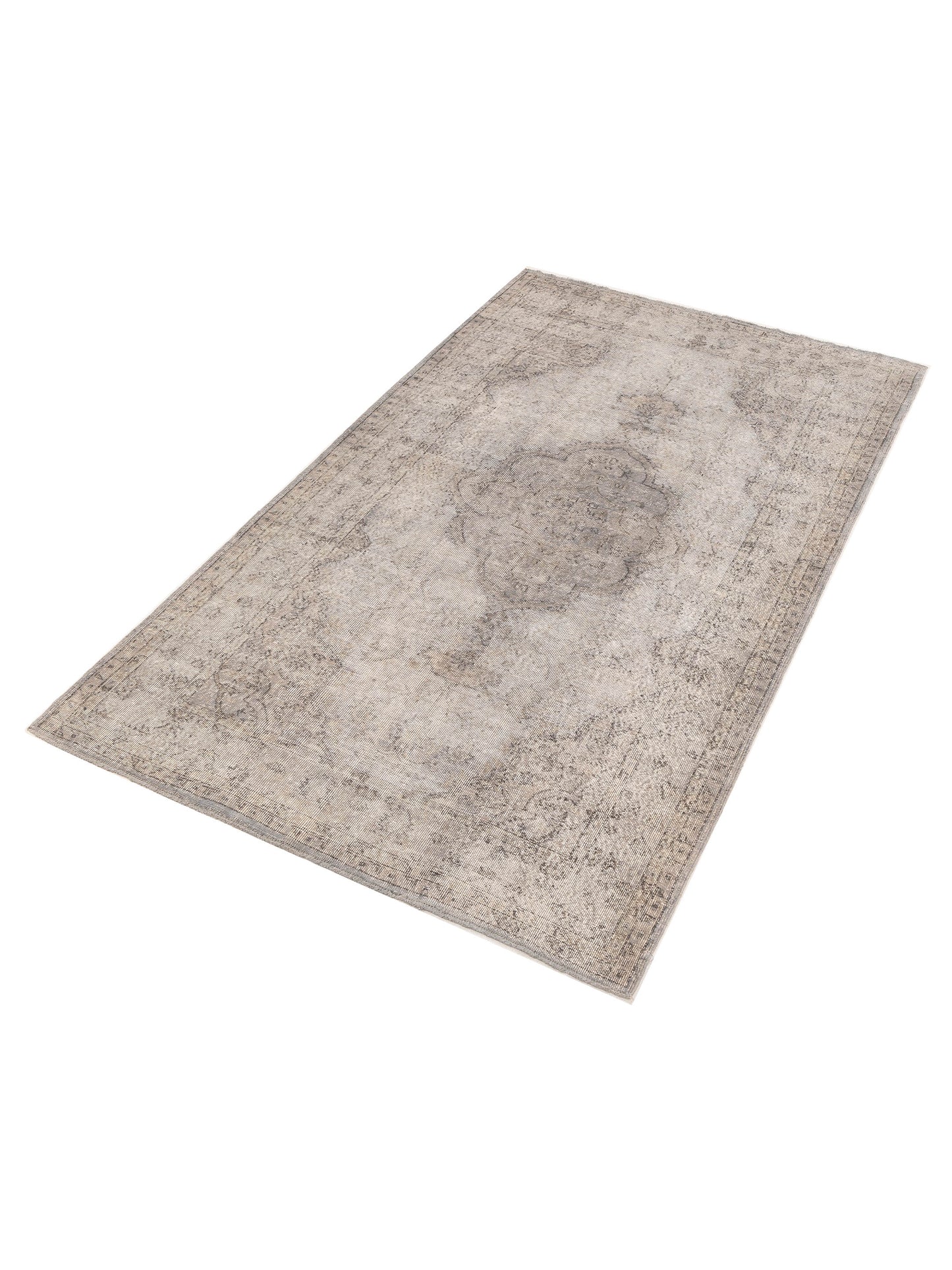 Vintage 128000 Gray 5.11x9.11 Hand Knotted Rug