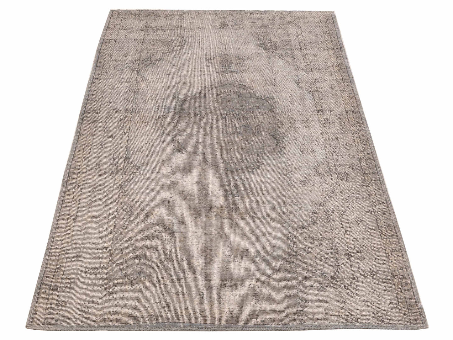Vintage 128000 Gray 5.11x9.11 Hand Knotted Rug