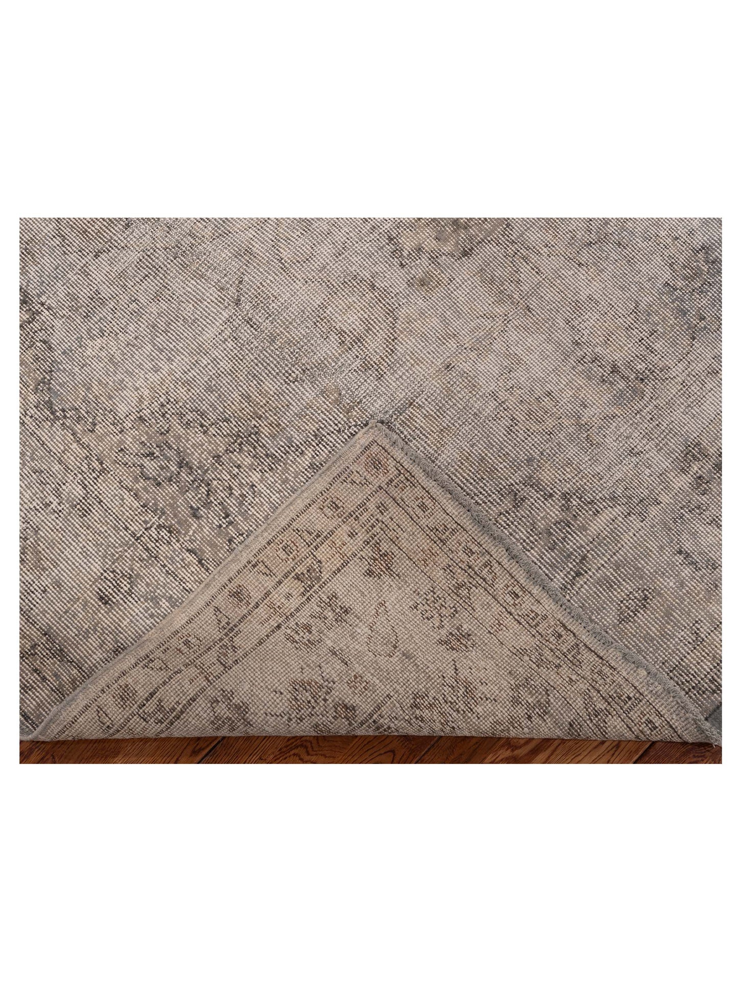 Vintage 128000 Gray 5.11x9.11 Hand Knotted Rug