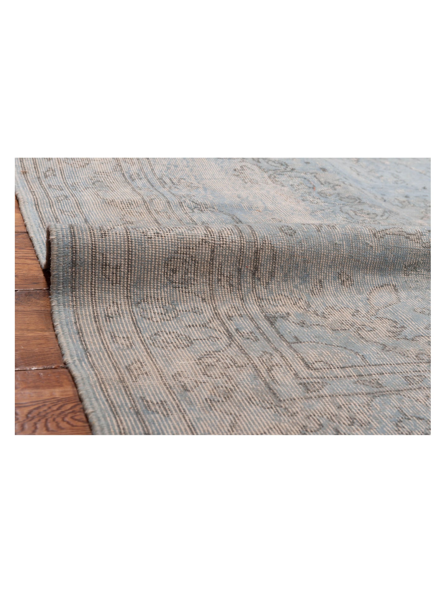 Vintage 128001 Blue Blue 5.9x8.11 Hand Knotted Rug