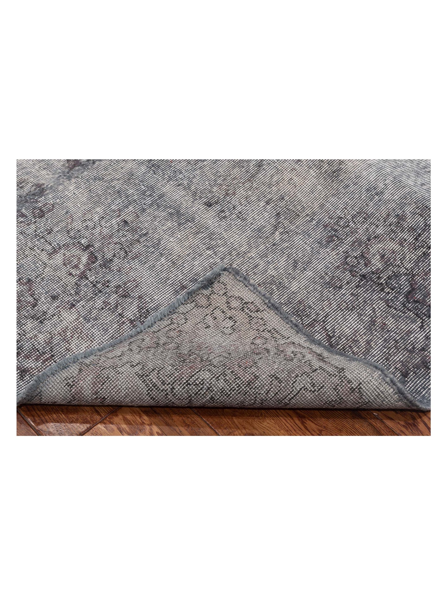 Vintage 128005 Gray 6x8.7 Hand Knotted Rug