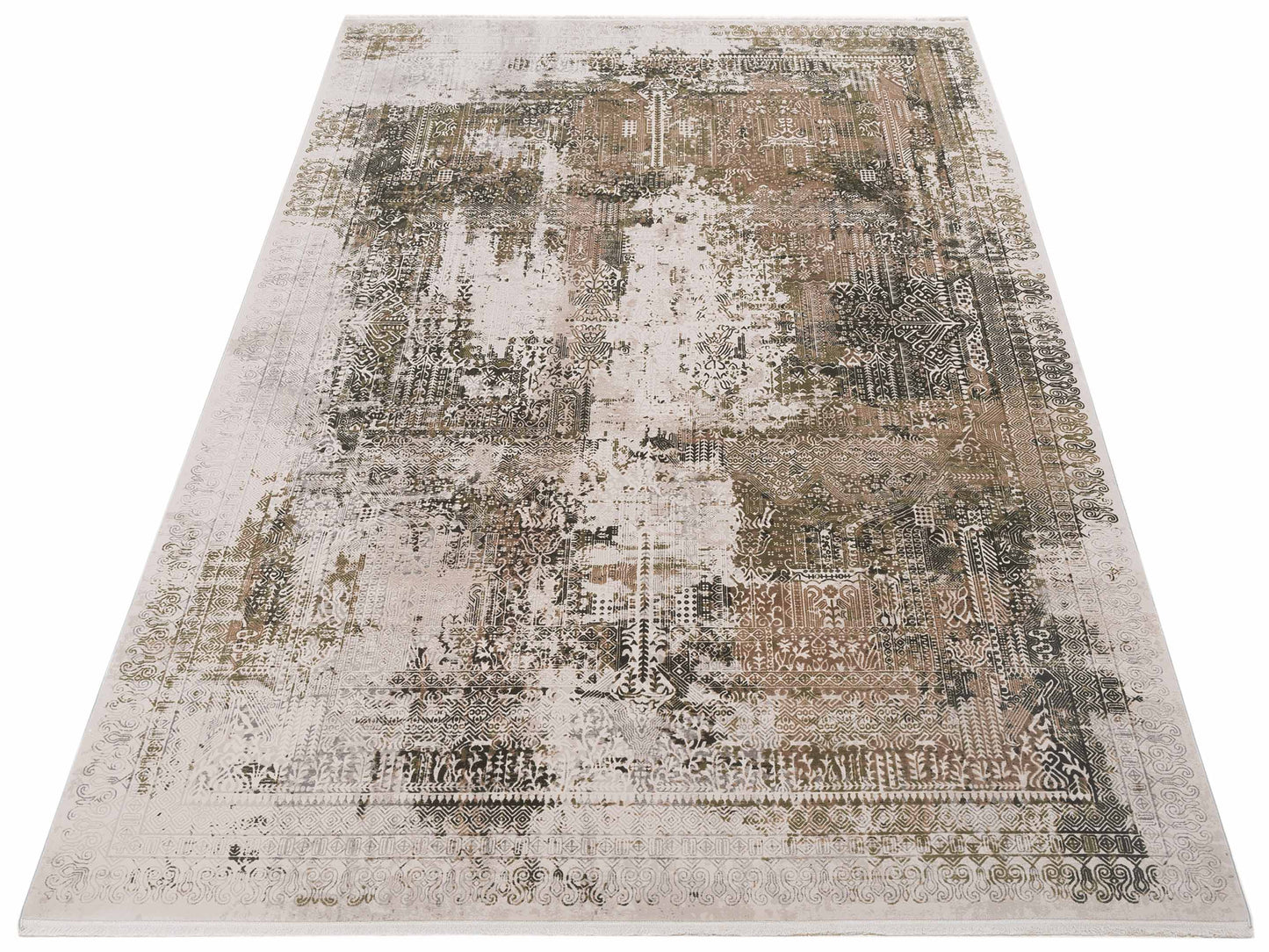 Palermo 128032 Silver Green 6.6x9 Machine Made Rug