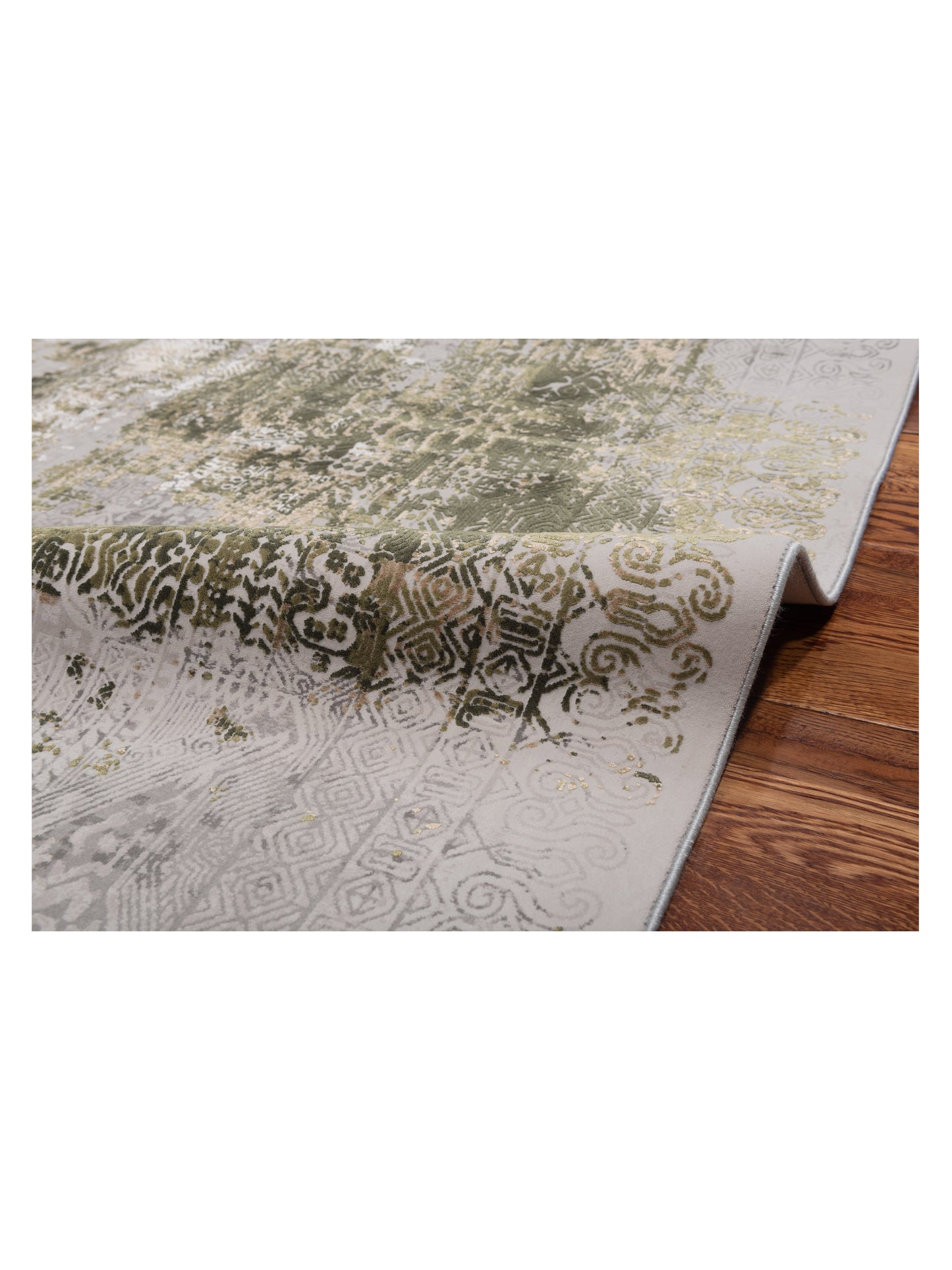Palermo 128032 Silver Green 6.6x9 Machine Made Rug
