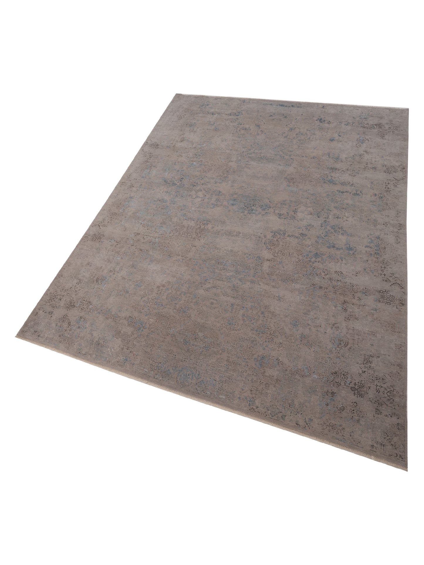 Dazzling 128070 Silver 9.11x14 Hand Knotted Rug