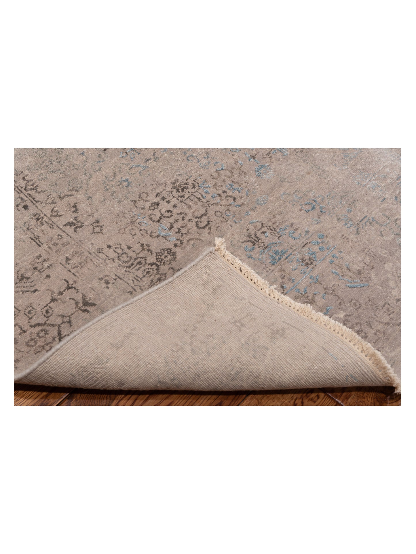 Dazzling 128070 Silver 9.11x14 Hand Knotted Rug