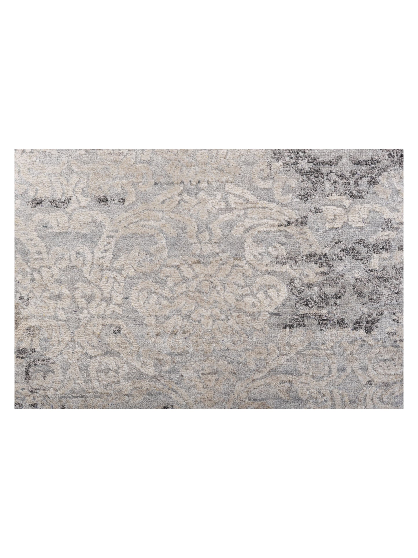 Tibetino 128076 Silver Gray 7.9x9.9 Hand Knotted Rug