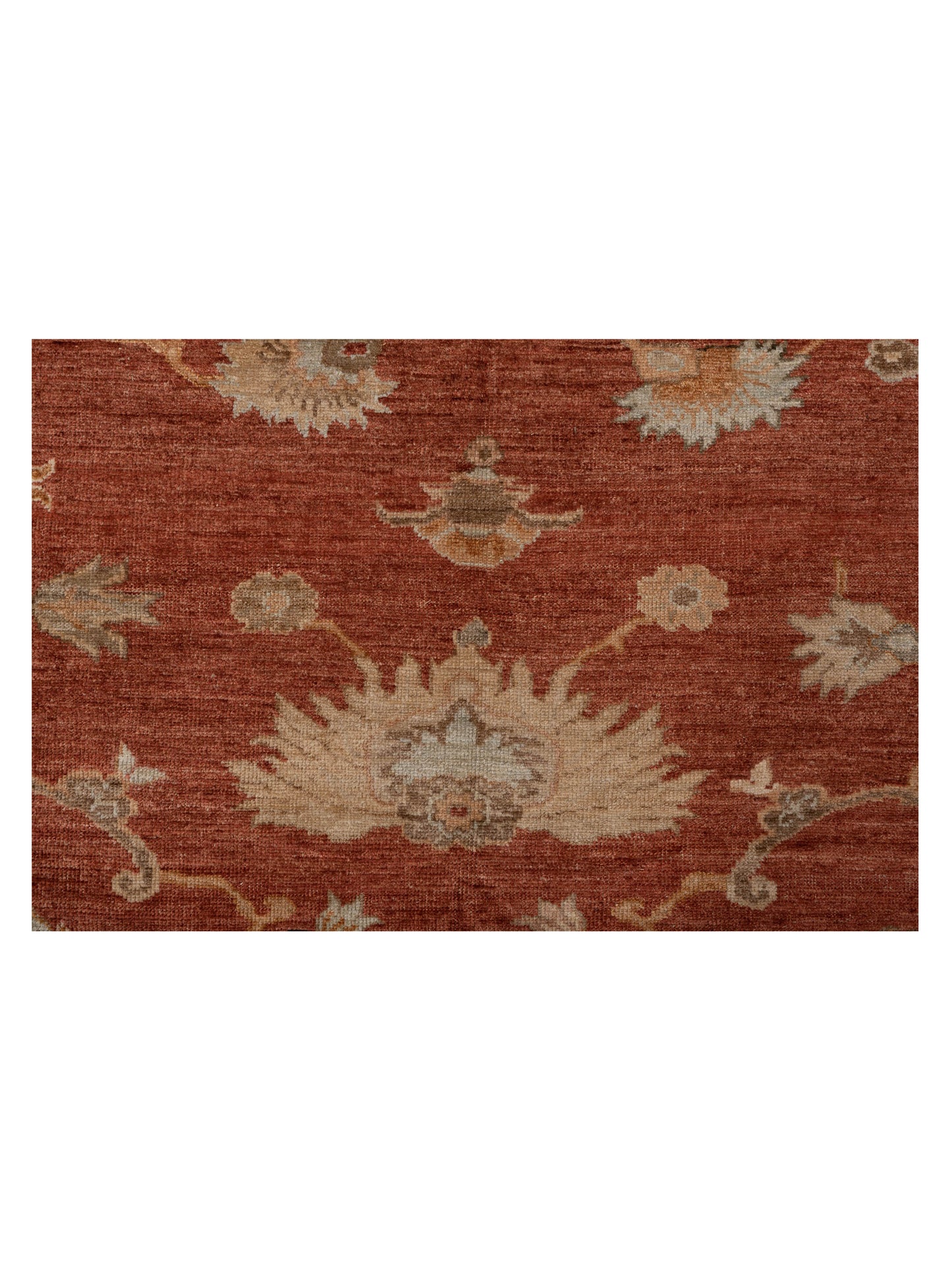 Angora Oushak 128085 Rust Brown 13.2x16 Hand Knotted Rug