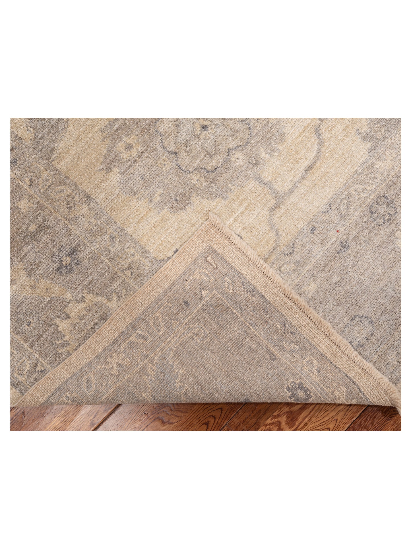 Angora Oushak 128089 Ivory Gray 8.4x9.9 Hand Knotted Rug