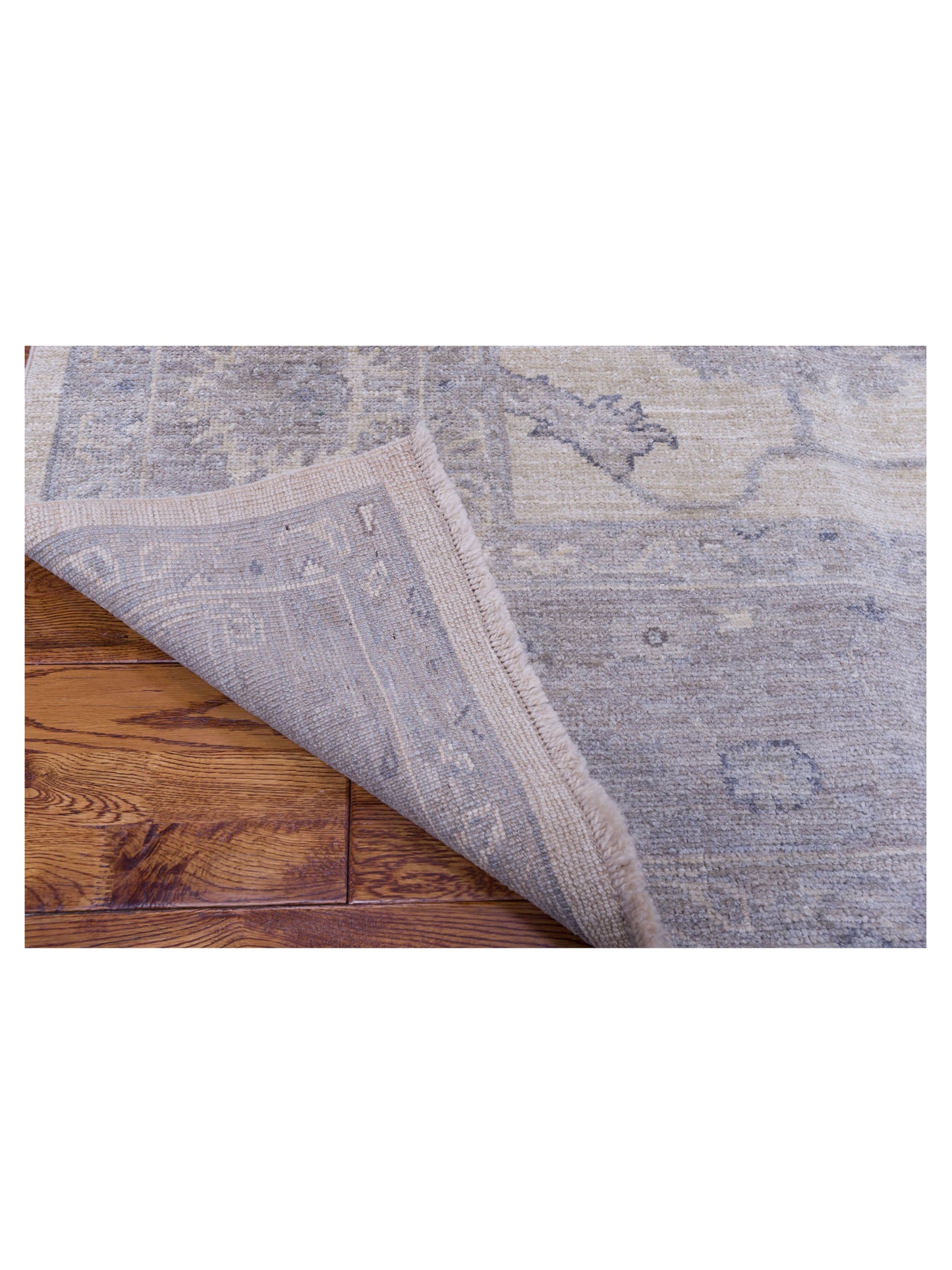 Angora Oushak 128089 Ivory Gray 8.4x9.9 Hand Knotted Rug