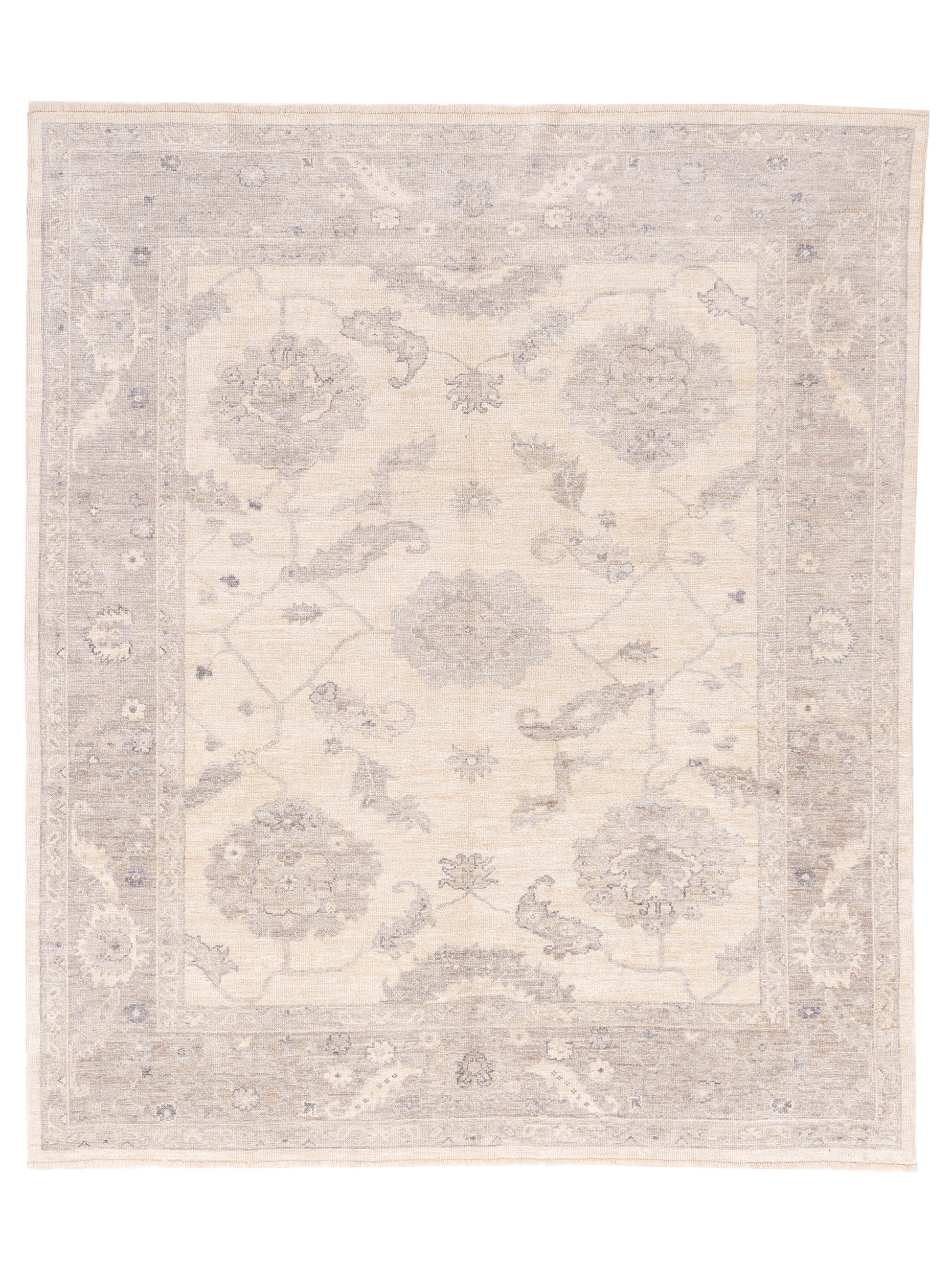 Anadol Angora Oushak  Ivory Gray Traditional