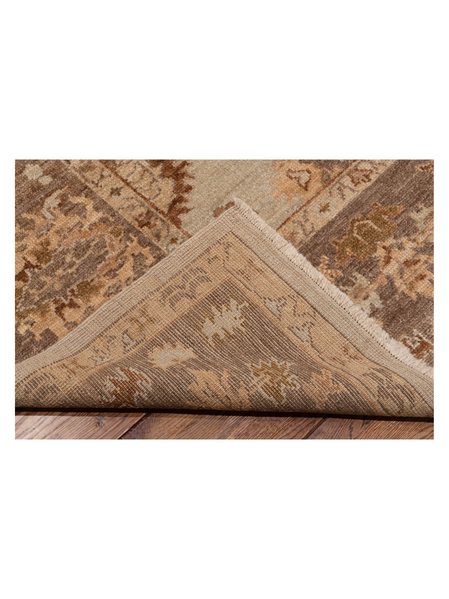 Angora Oushak 128090 Beige Brown 8.2x9.8 Hand Knotted Rug