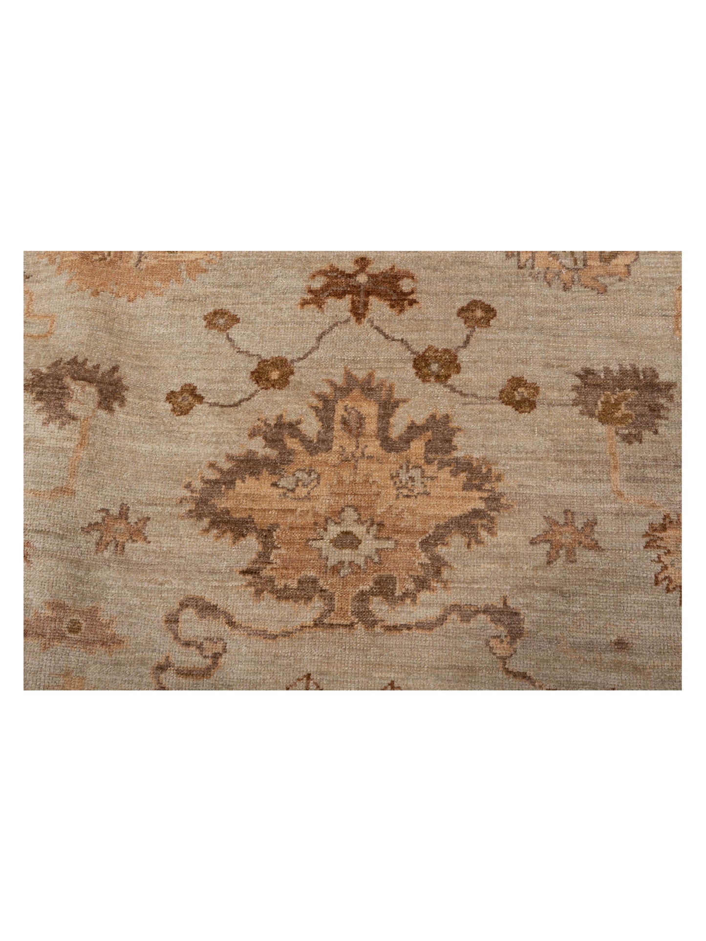 Angora Oushak 128090 Beige Brown 8.2x9.8 Hand Knotted Rug