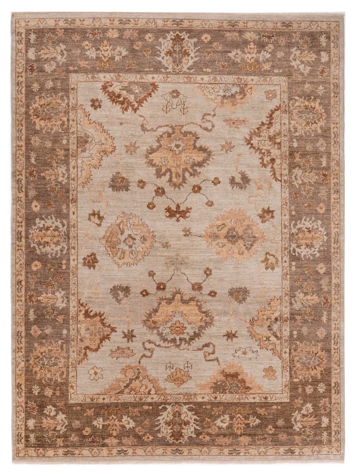 Anadol Angora Oushak  Beige Brown Traditional