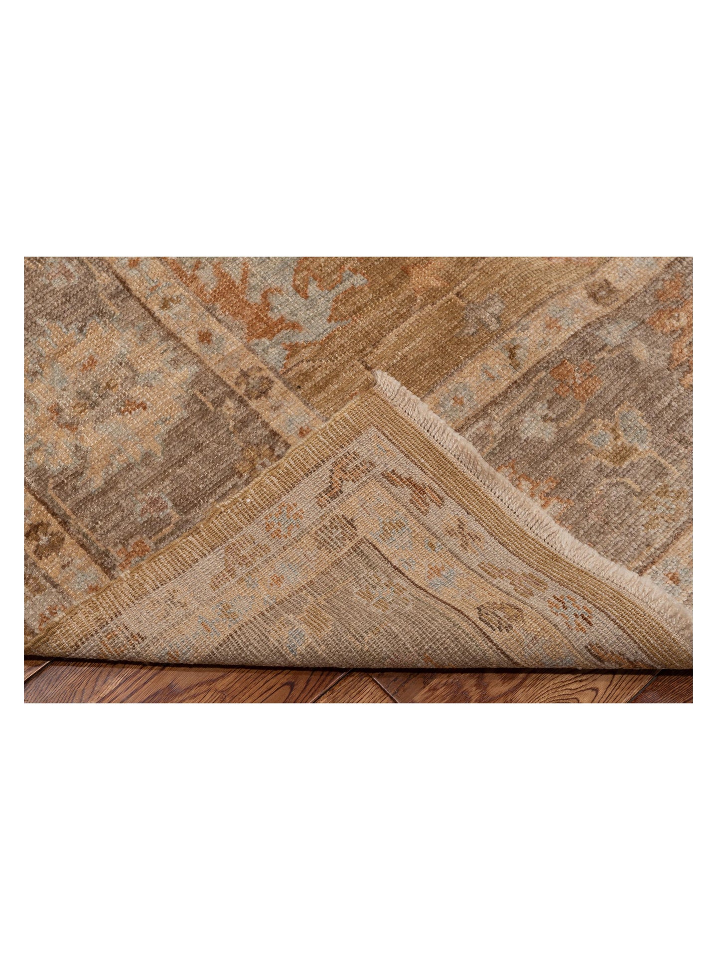Angora Oushak 128121 Gold Brown 8.5x9.6 Hand Knotted Rug