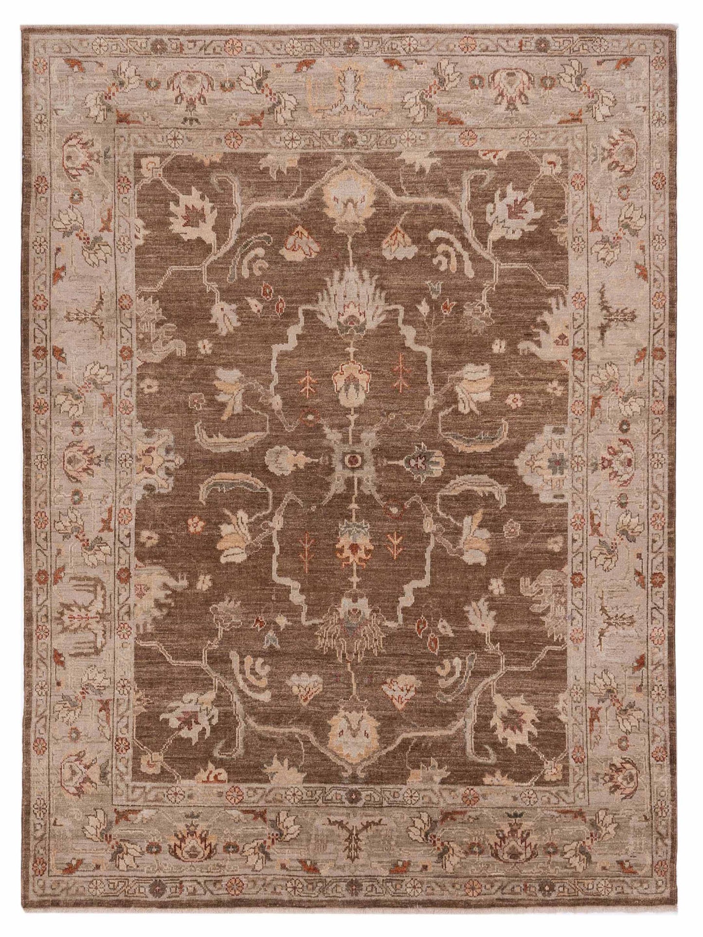 Anadol Angora Oushak  Brown Green Traditional