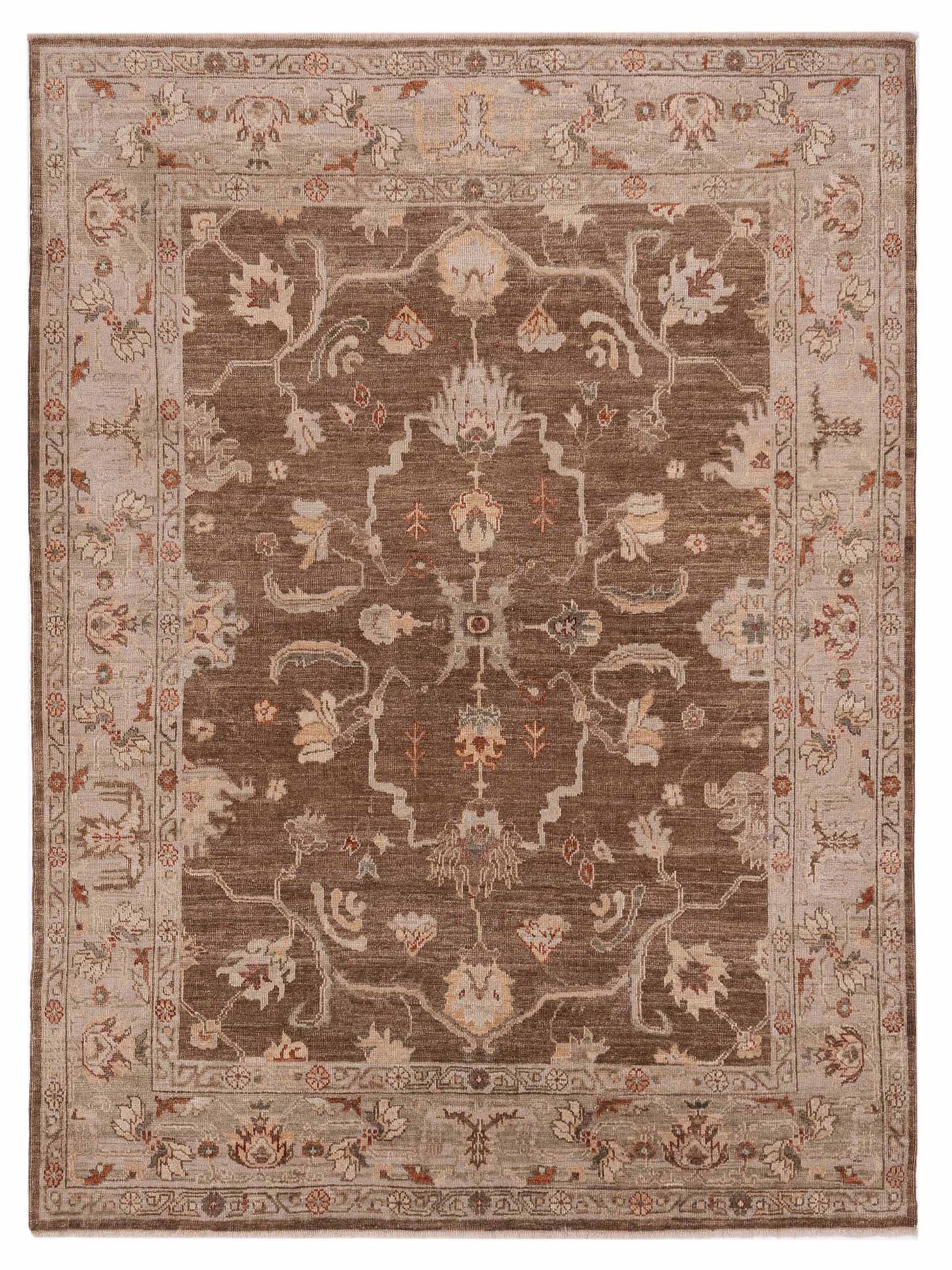 Anadol Angora Oushak  Brown Green Traditional